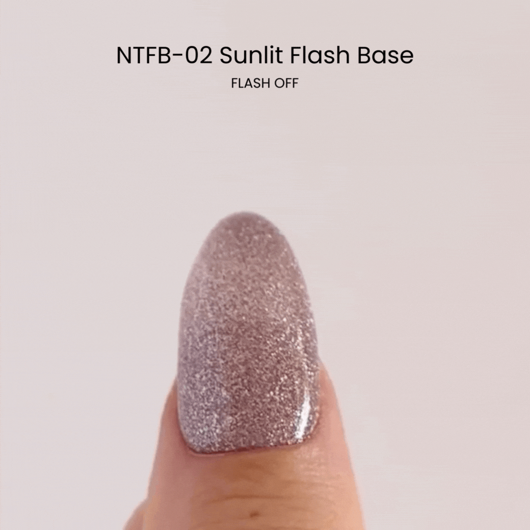 Nail Thoughts NTFB 02 Sunlit Flash Base - UV/LED Gel Nail Polish for Manicures & Pedicures - Perfect for Summer Nails, Bridal Looks & Salon Use