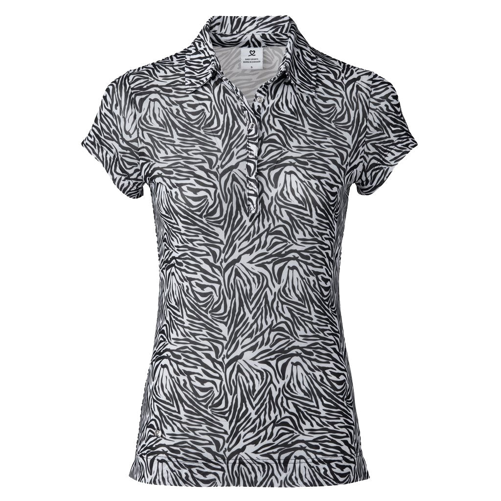 Kiara Mesh Black Women's Golf Polo Shirt - Breathable & Moisture-Wicking for Daily Sports & Outdoor Activities - Perfect for Golf, Tennis & Casual Wear