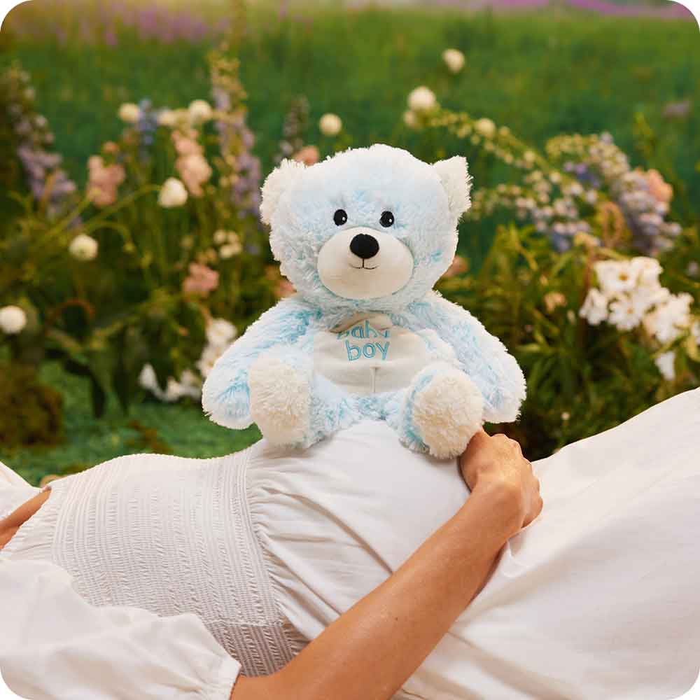Adorable Baby Boy Bear Warmies Plush Toy - Soft & Cozy for Newborns & Toddlers - Perfect for Cuddling, Gifts, and Nursery Decor