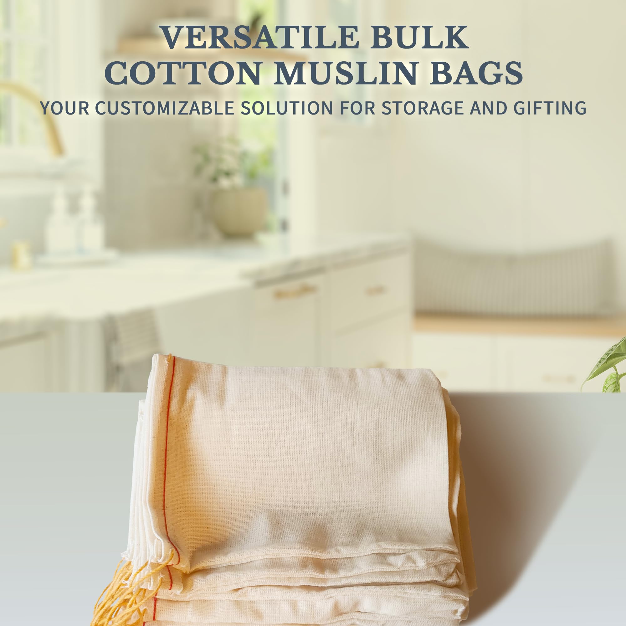 Premium 50-Pack Small Muslin Drawstring Bags 2.75