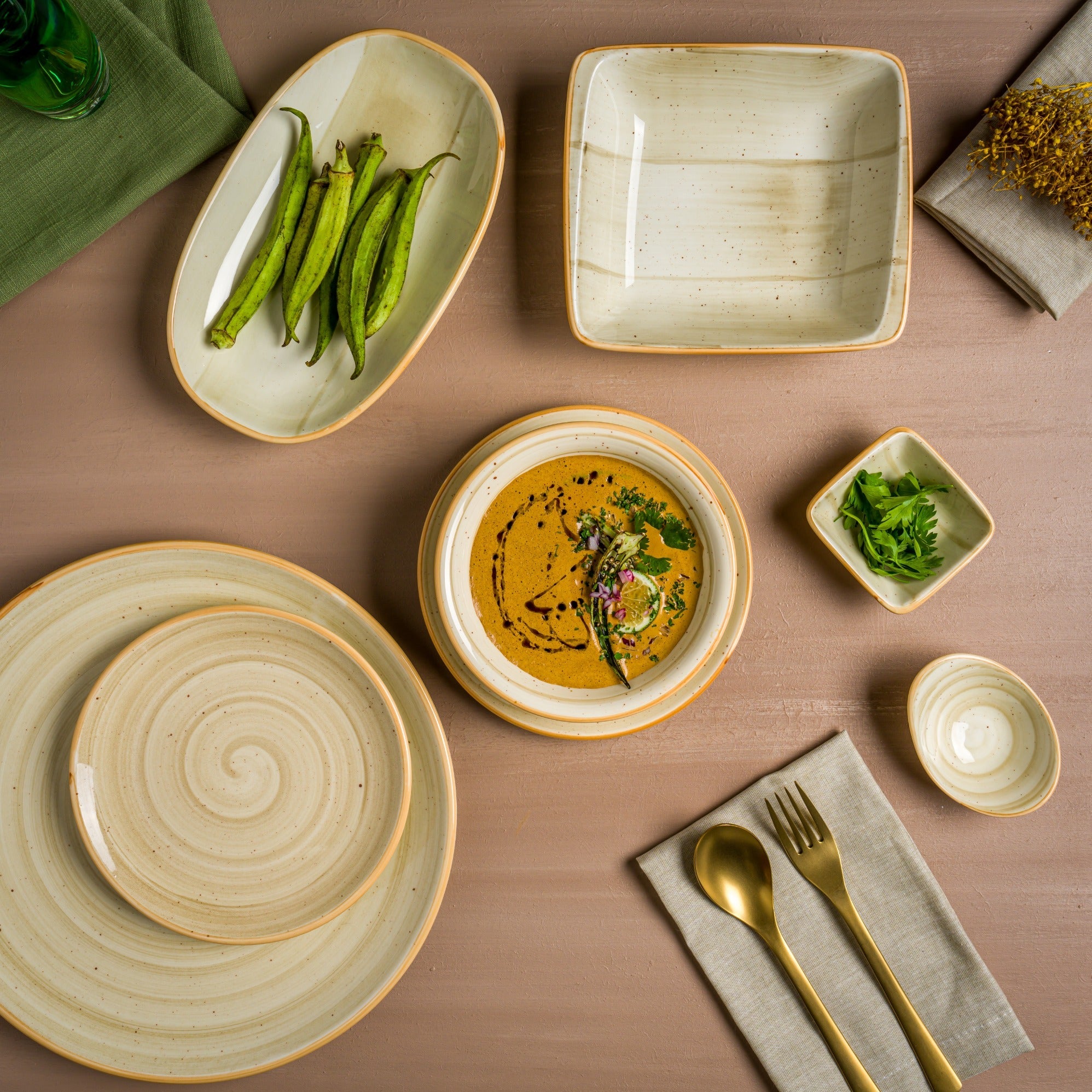 Aura Terrain Service Plate 36x28 cm - Elegant Ceramic Serving Tray for Dining, Entertaining & Home Decor | Perfect for Parties, Weddings & Everyday Use