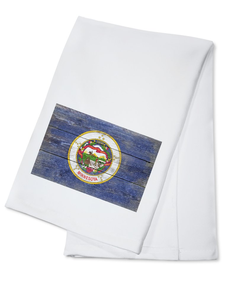 Minnesota State Flag Cotton Tea Towel - 100% Cotton Rustic Decorative Hand Towel for Kitchen, Home Decor & Gifts | Perfect for Farmhouse Style, Cabin Decor & American Pride Displays
