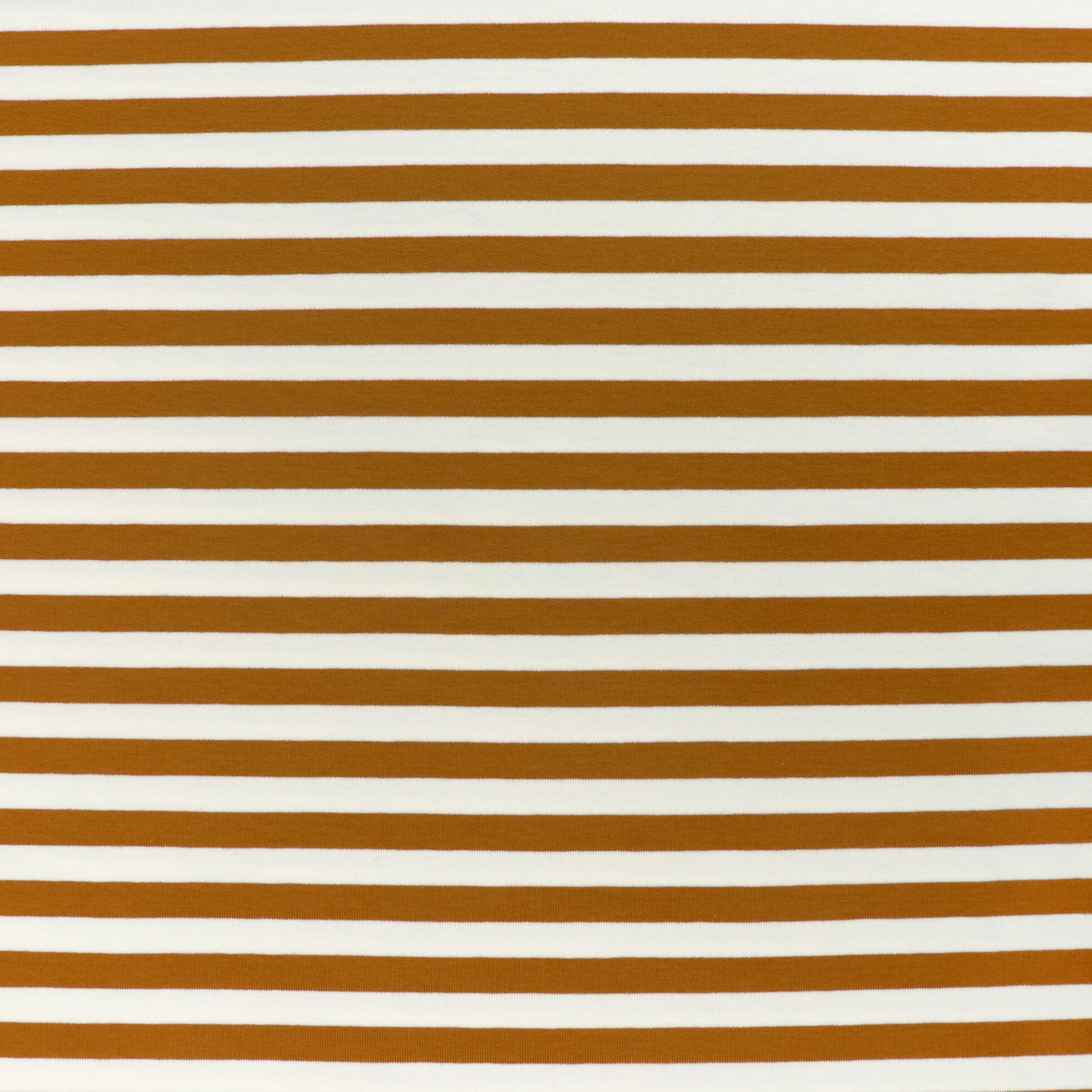 French Terry Yarn Dyed Stripe Dark Ochre Fabric - Soft & Durable Cotton Material for Loungewear, Pajamas & DIY Sewing Projects