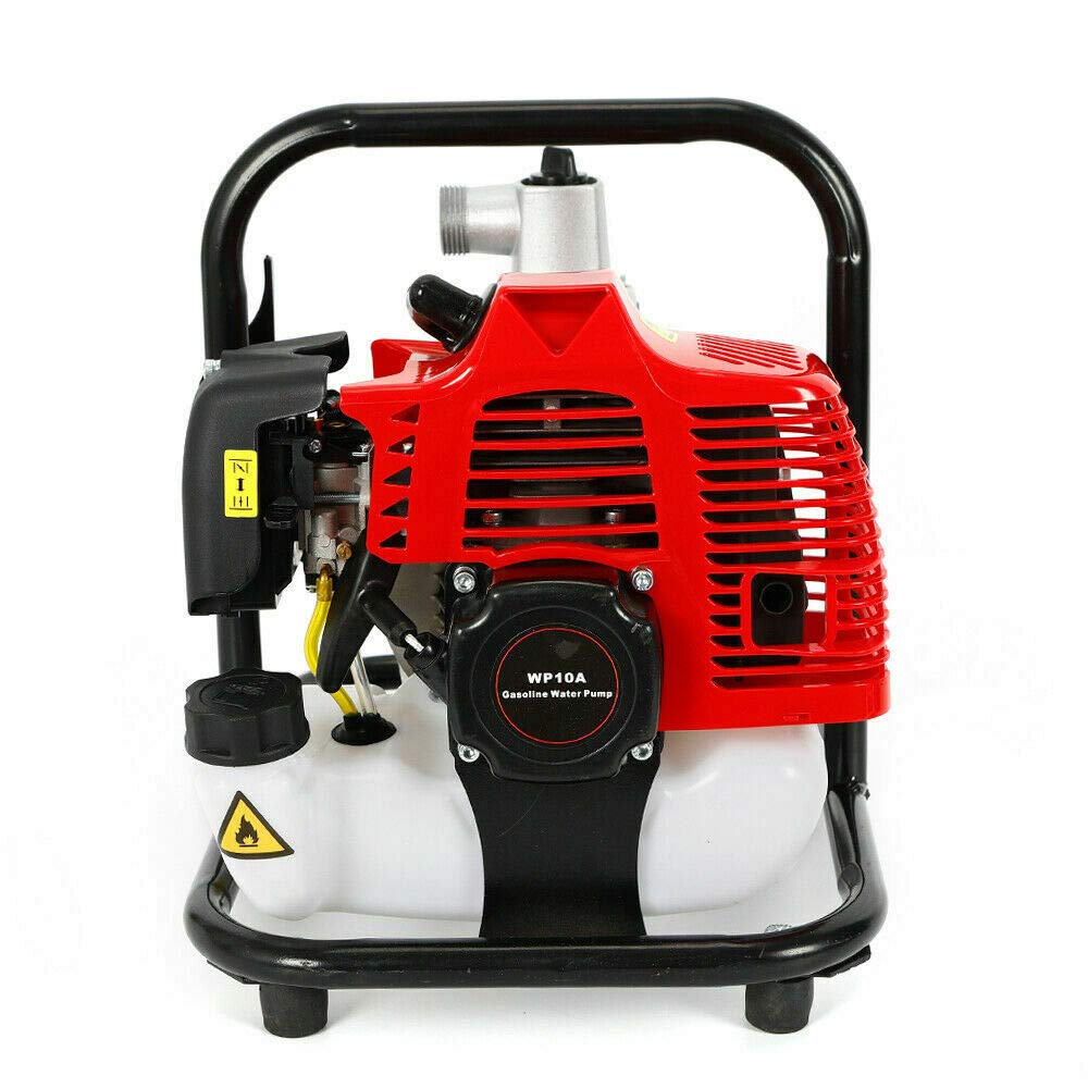 Futchoy 43CC 2-Stroke Gas-Powered Portable Water Pump - 1.7HP High Pressure Large Flow Irrigation Pump for Farm, Garden & Emergency Water Transfer