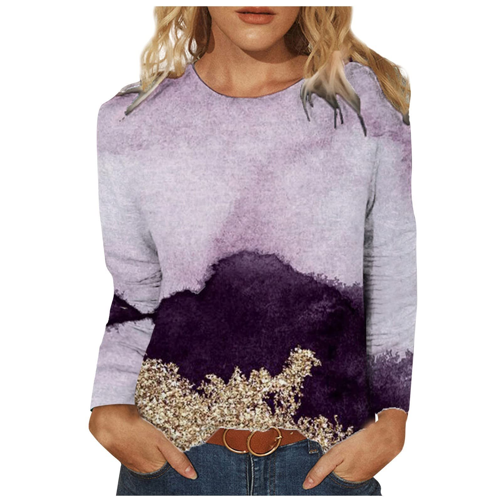 Women's Long Sleeve Loose Fit Pullover Tops - Casual & Dressy Crewneck Tunic Blouses for Fall 2022 | Perfect for Office Wear, Date Nights & Everyday Comfort