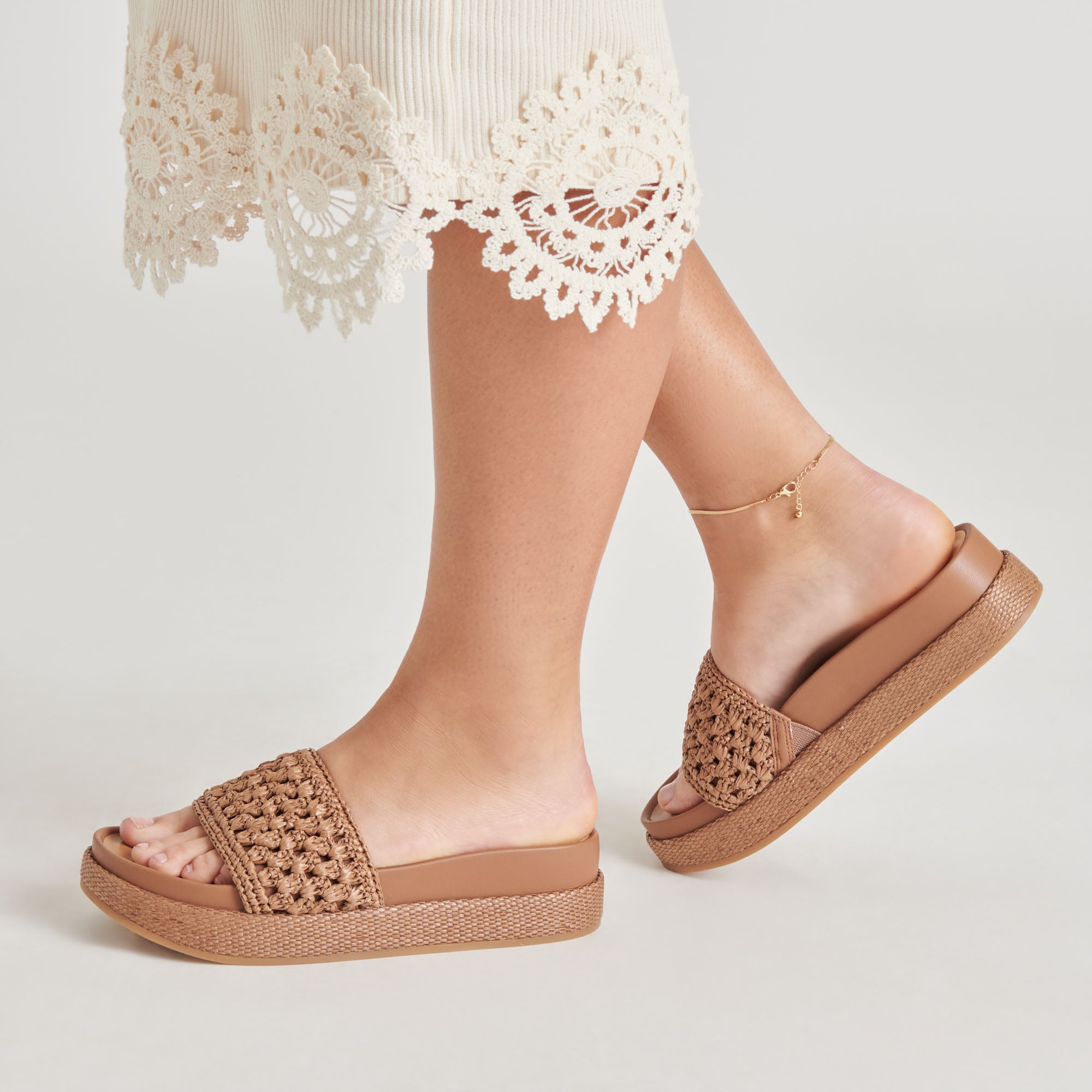 SIDONA Women's Brown Raffia Sandals - Comfortable Beach & Summer Walking Shoes for Vacation, Outdoor, and Casual Wear