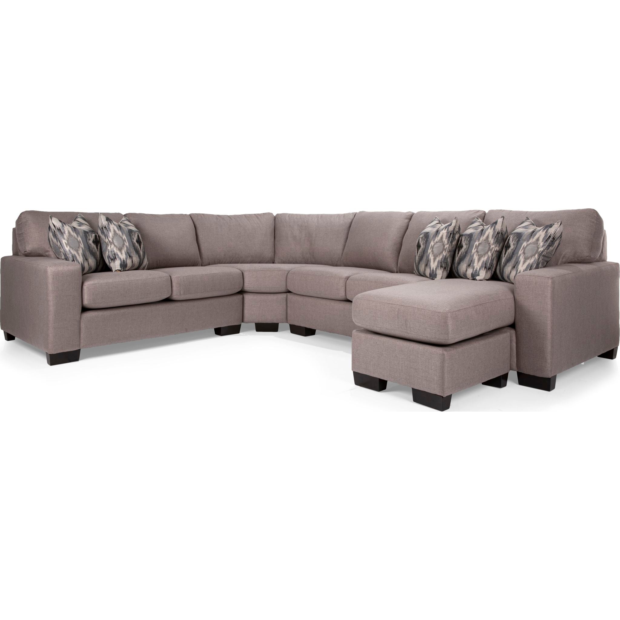 Alessandra 3-Piece Sectional Sofa with Chaise Lounge - Modern L-Shaped Living Room Couch for Small Spaces, Apartment & Family Gatherings