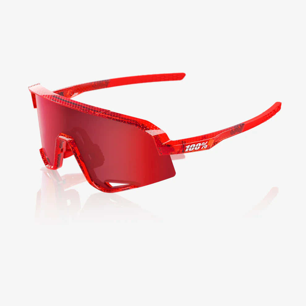 SLENDALE 100% UV Protection Sunglasses - Campari Translucent Red Frame with HiPER Fire Red Mirror Lens for Outdoor Sports & Beach Activities