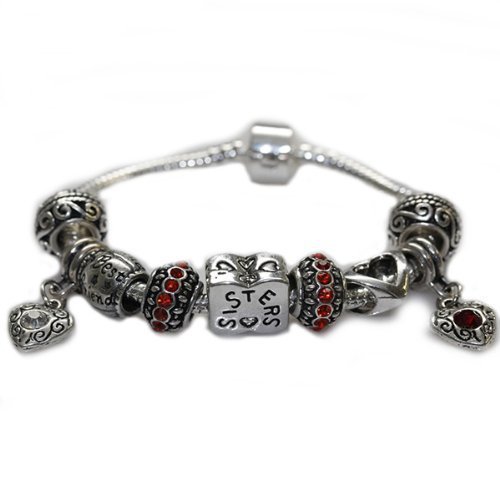 Best Friends Sisters Charm Bracelet - Sparkling & Stylish Jewelry for Women | Perfect Gift for Sisterhood, Birthdays & Anniversaries