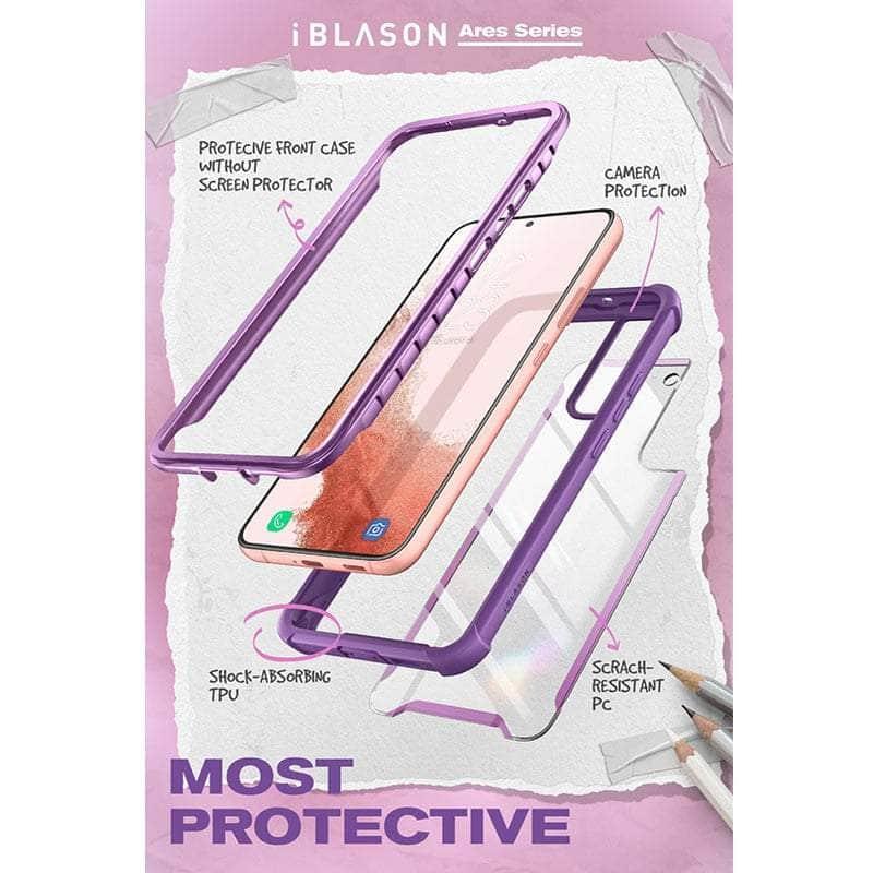 Samsung Galaxy S22 Rugged Case - BLASON Ares Full Body Protective Cover with Shockproof Bumper for Outdoor, Travel & Daily Use