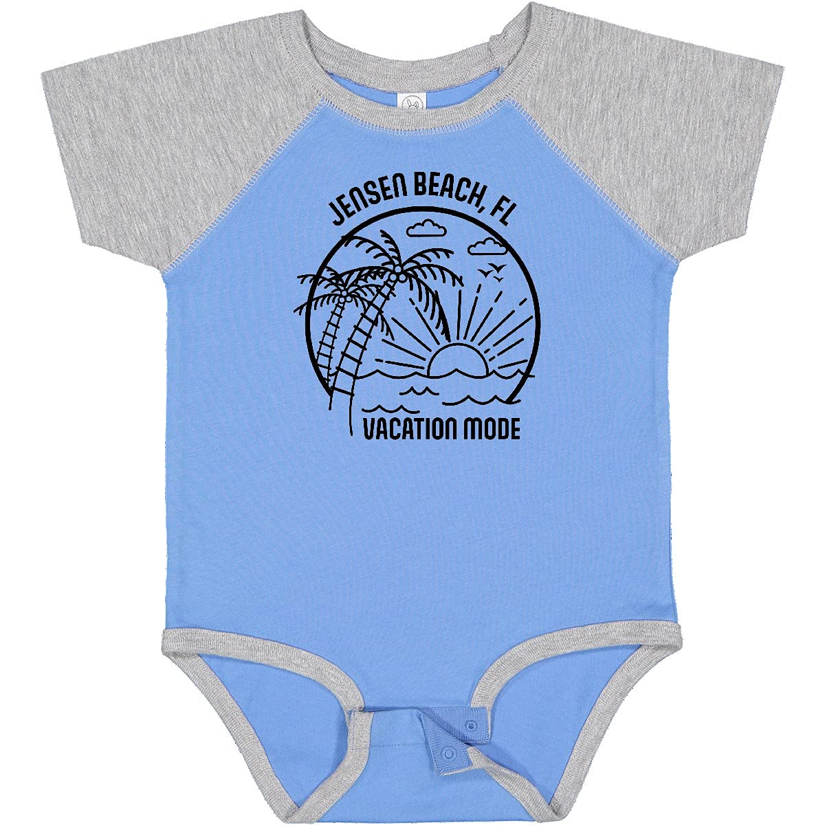 Inktastic Summer Vacation Mode Jensen Beach Florida Baby Bodysuit - Cute Florida-Themed Outfit for Infants & Toddlers - Perfect for Beach Trips, Family Photos & Vacation Souvenirs