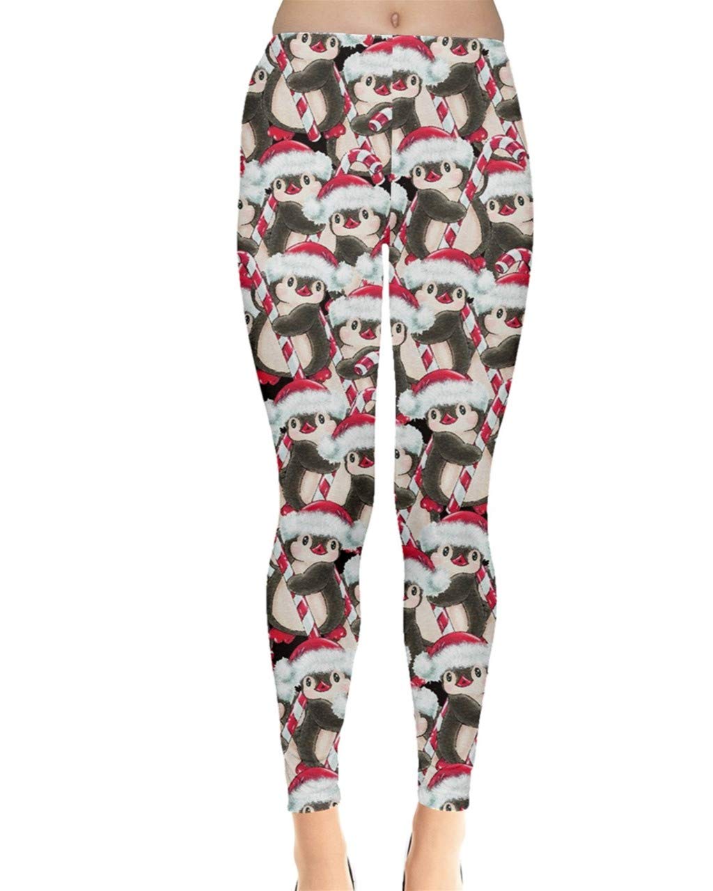 CowCow Women's Unique Animal Print Tights - Zebra, Bulldog & Birds Silhouette Pattern Stretch Leggings (XS-5XL) | Fashionable & Comfortable for Yoga, Workout & Daily Wear