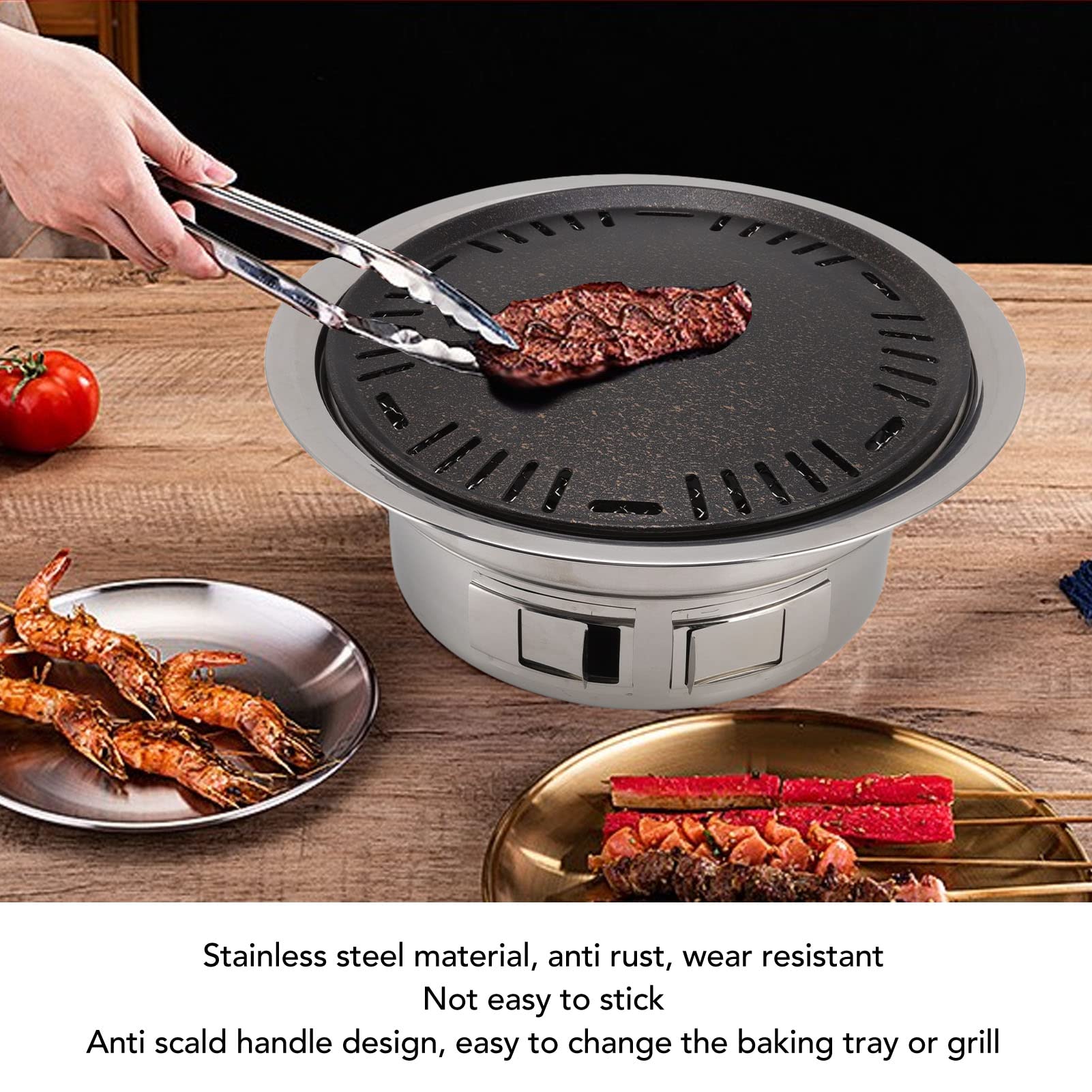Portable Stainless Steel BBQ Grill for Outdoor Camping & Picnic