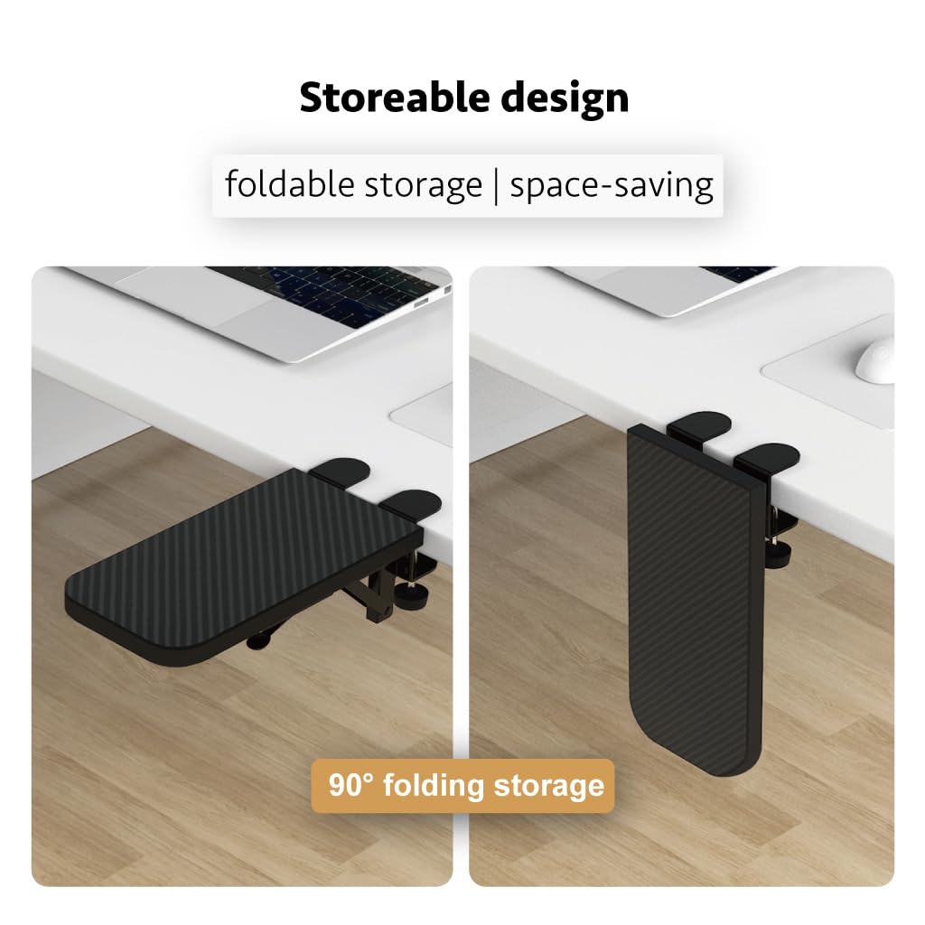 Ergonomic Computer Arm Rest for Desk - Adjustable Mouse & Keyboard Support - Sturdy Desk Extender for Home & Office Workspace - Perfect for Long Hours of Typing & Gaming