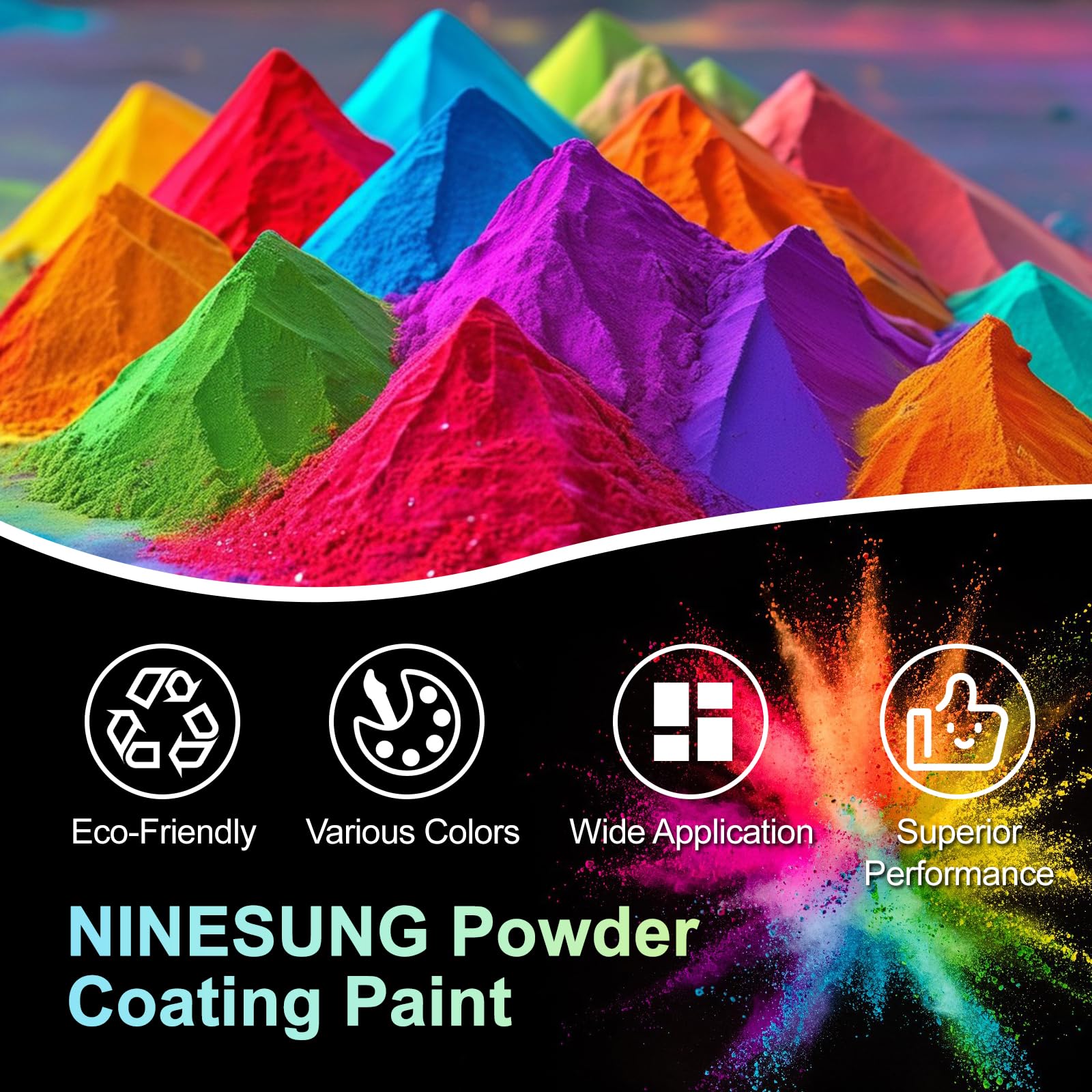 Premium Powder Coating Paint for Metal Surfaces - 16oz Heat-Resistant Red Powder Paint for Cars, Steel Structures & DIY Projects | Durable Finish for Factories, Playground Equipment & Garden Decor