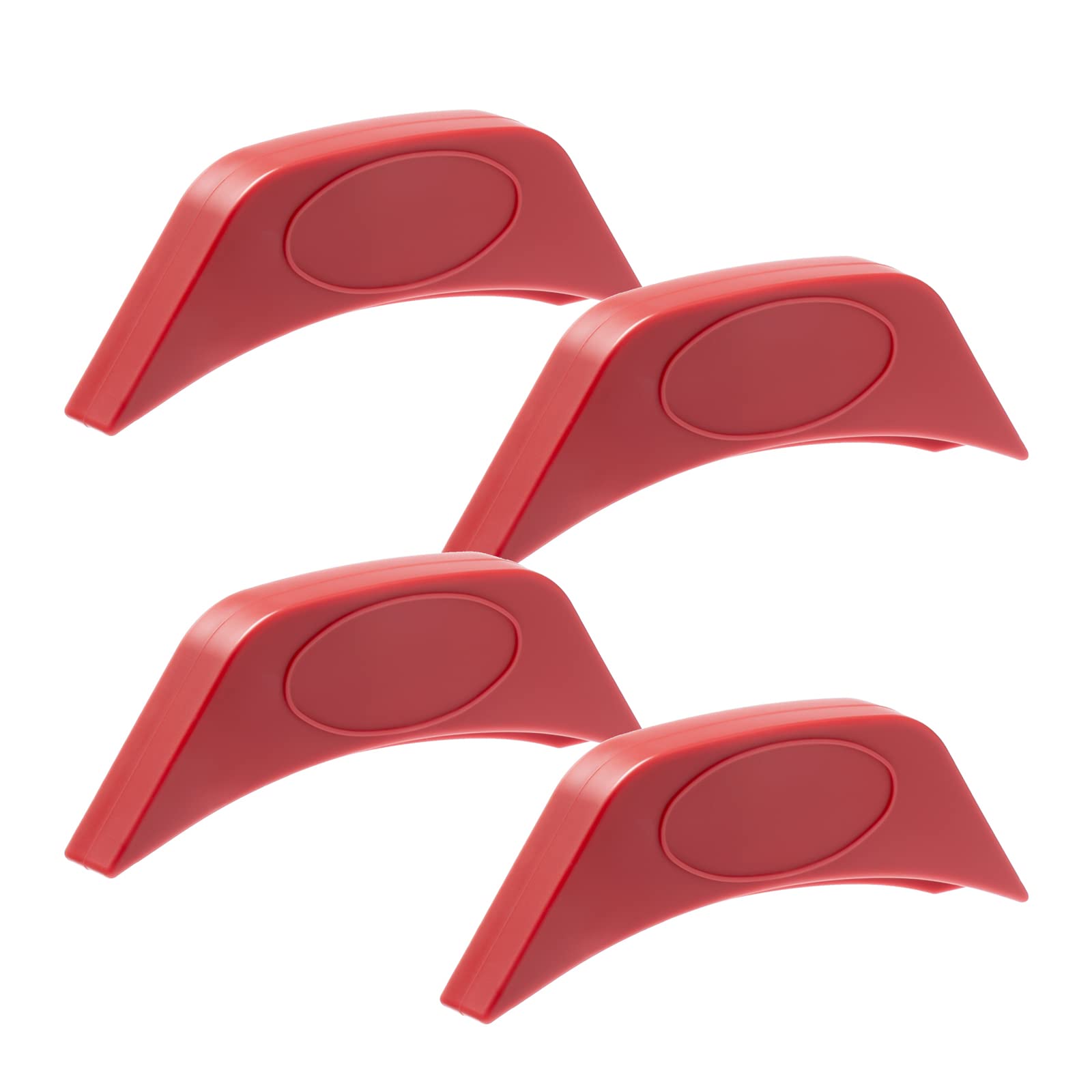 EORTA 4-Piece Silicone Pot Handle Covers - Heat Resistant & Scald Proof Cooking Grips for Pans, Frying Pans, Griddles & Metal Cookware (Red) - Perfect for Safe Cooking, Baking & Kitchen Use