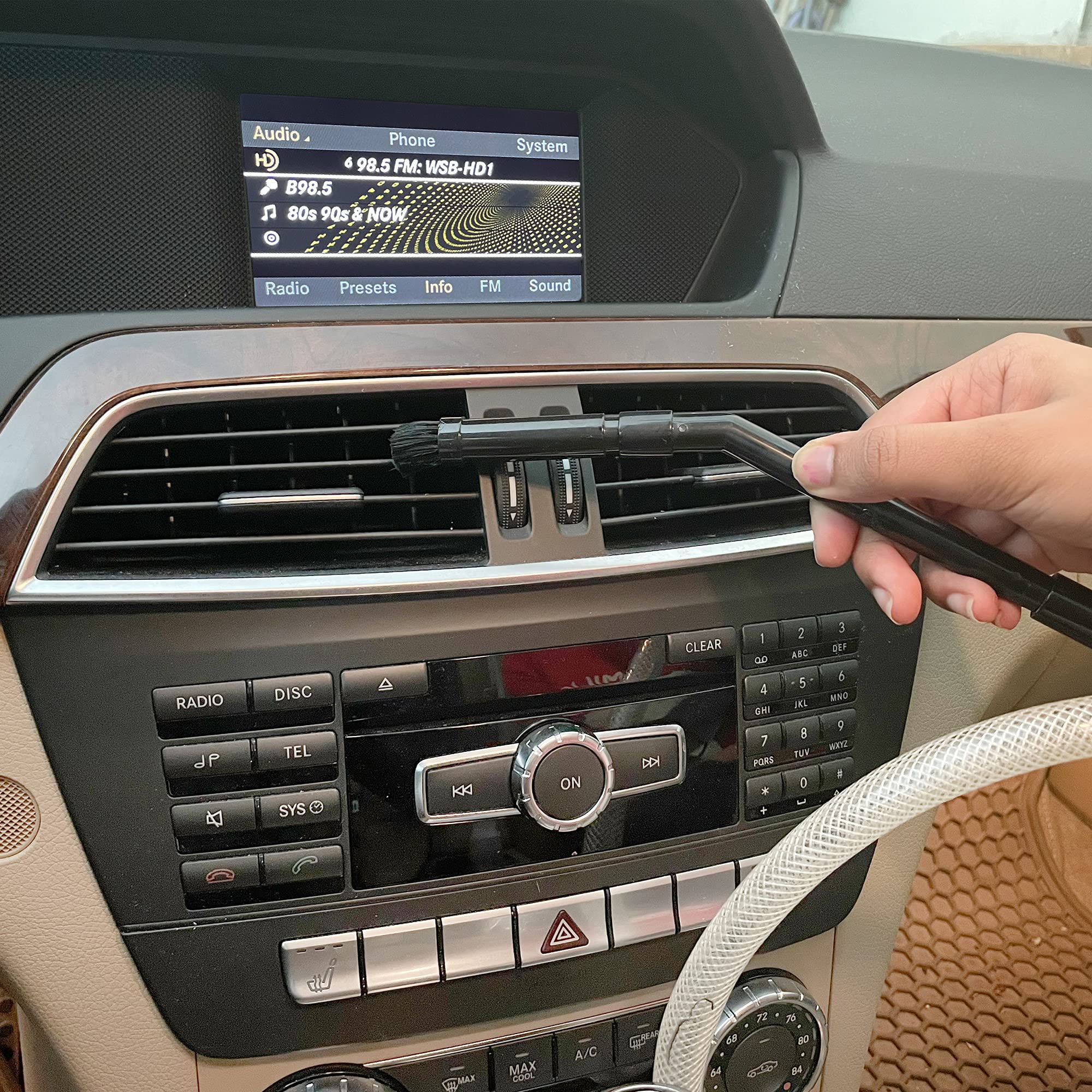 Premium Car Detailing Vacuum Kit with Dryer Lint Cleaner, Vent Brush & 24