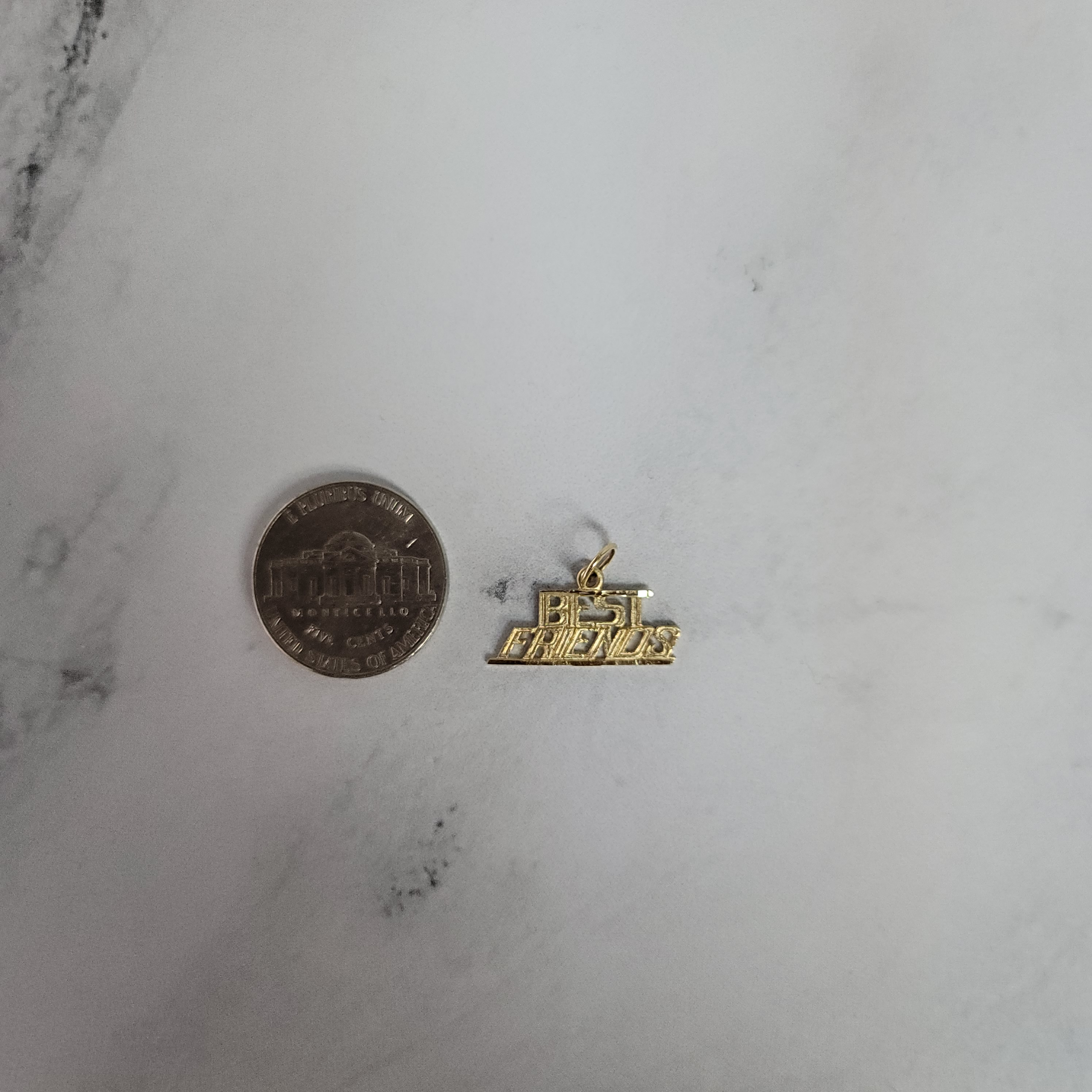 14k Yellow Gold Best Friends Charm Pendant - Perfect Gift for Friendship Day, Anniversaries & Special Occasions