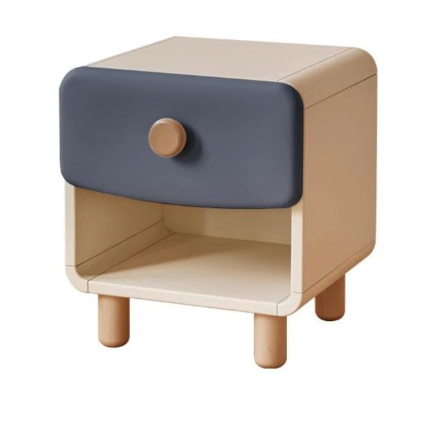 Solid Wood Kids Nightstand - Birch & Poplar Modern Bedside Table for Children's Room - Perfect for Bedrooms, Nurseries & Playrooms