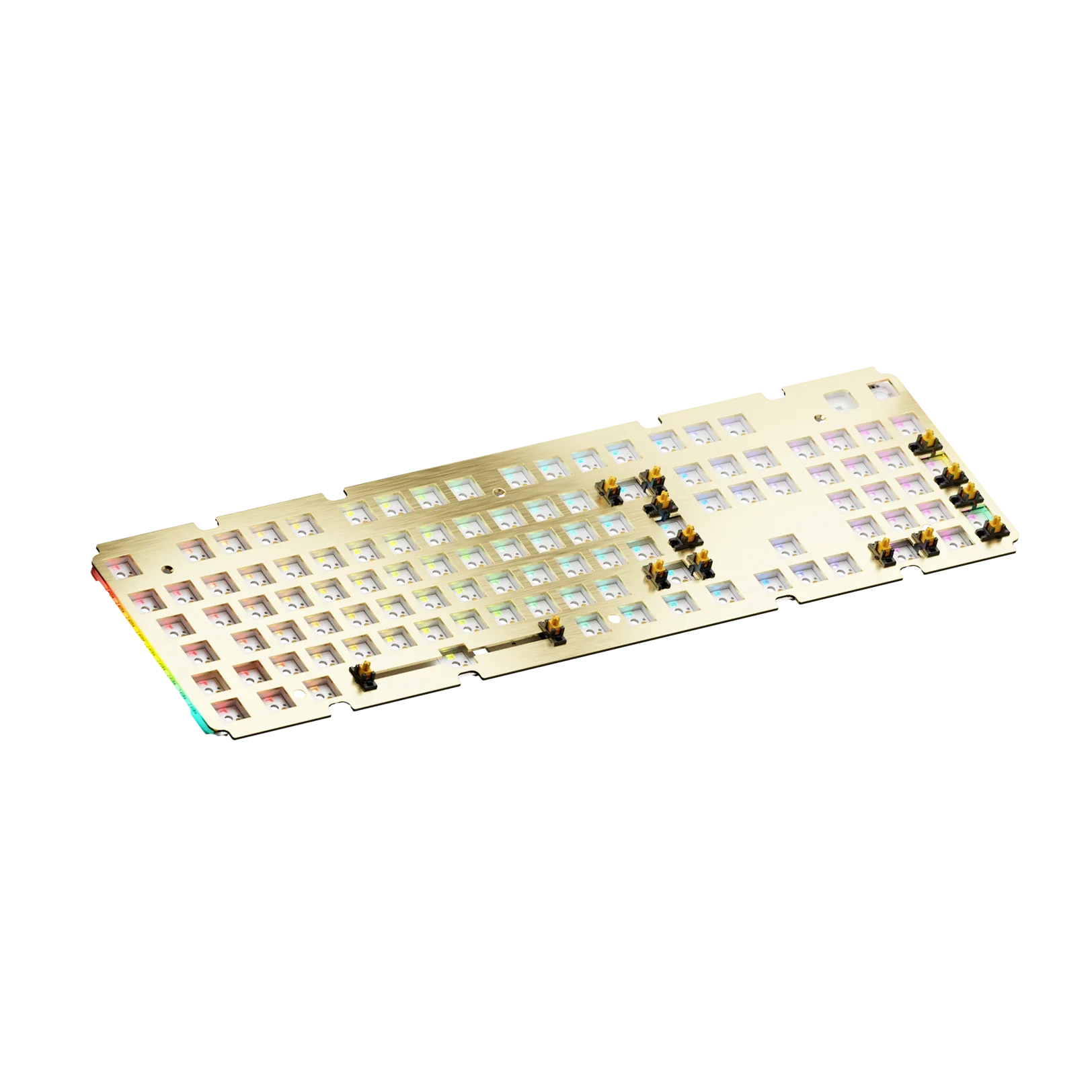 GMMK 3 Mechanical Keyboard Switch Plate - 100% Brass ISO Layout for Custom Keyboard Builds | Perfect for Gaming, Typing & PC Enthusiasts