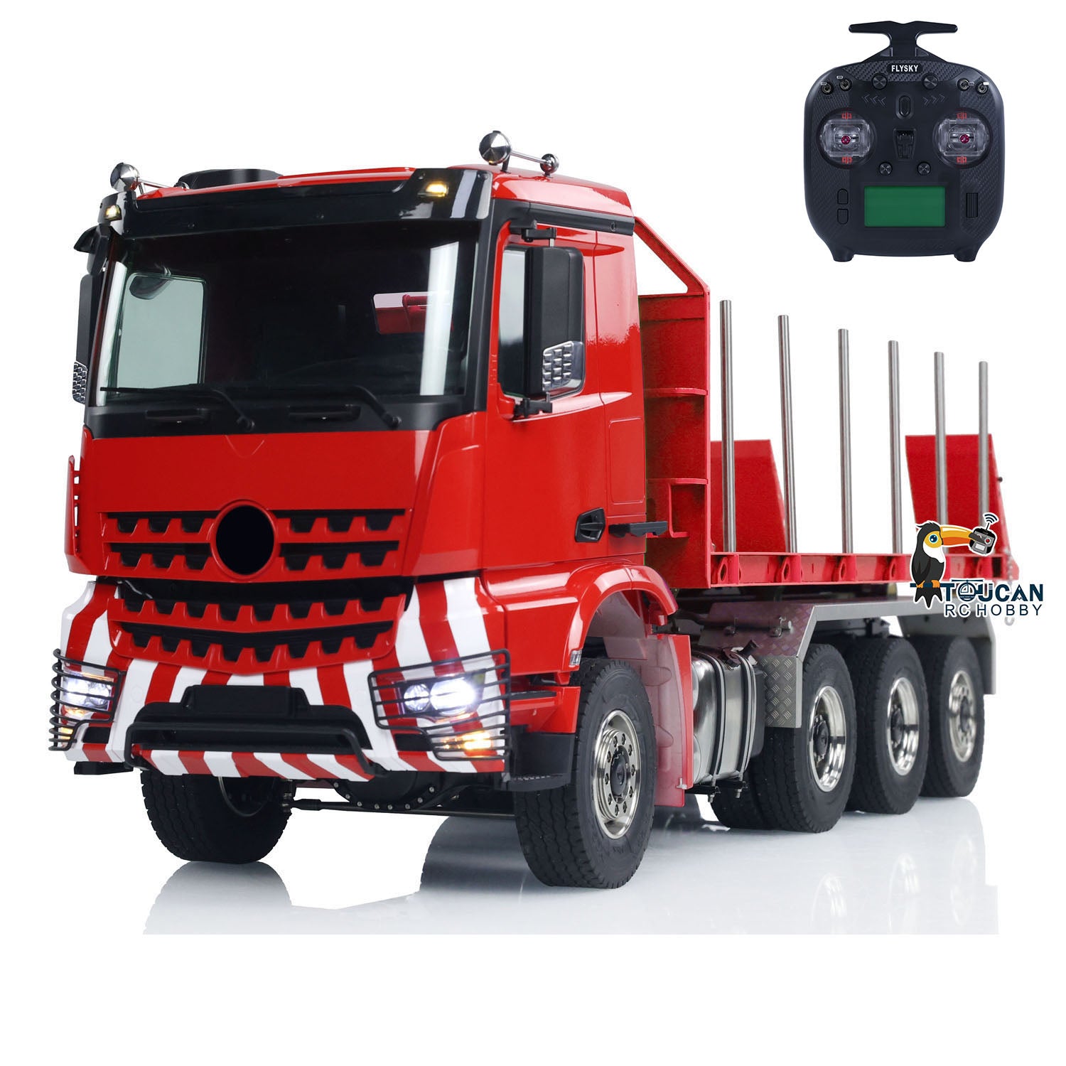 1/14 Scale 8x8 RC Hydraulic Dump Truck - Remote Control Construction Vehicle with Roll On/Off Function, Full Dumping System, PNP Version, Light & Sound Effects - Perfect for Construction Simulation, RC Hobbyists, and Kids Outdoor Play