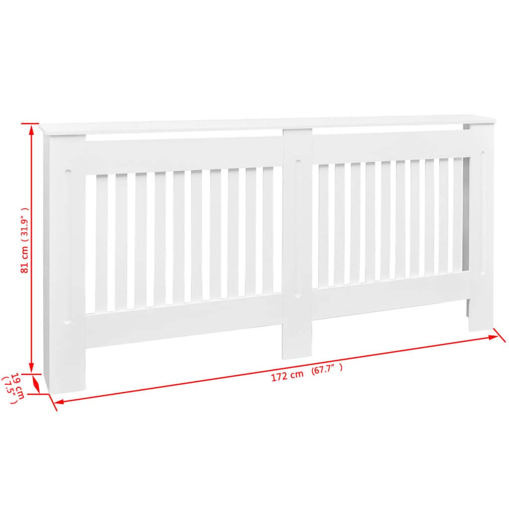Modern White MDF Radiator Cover 67.7