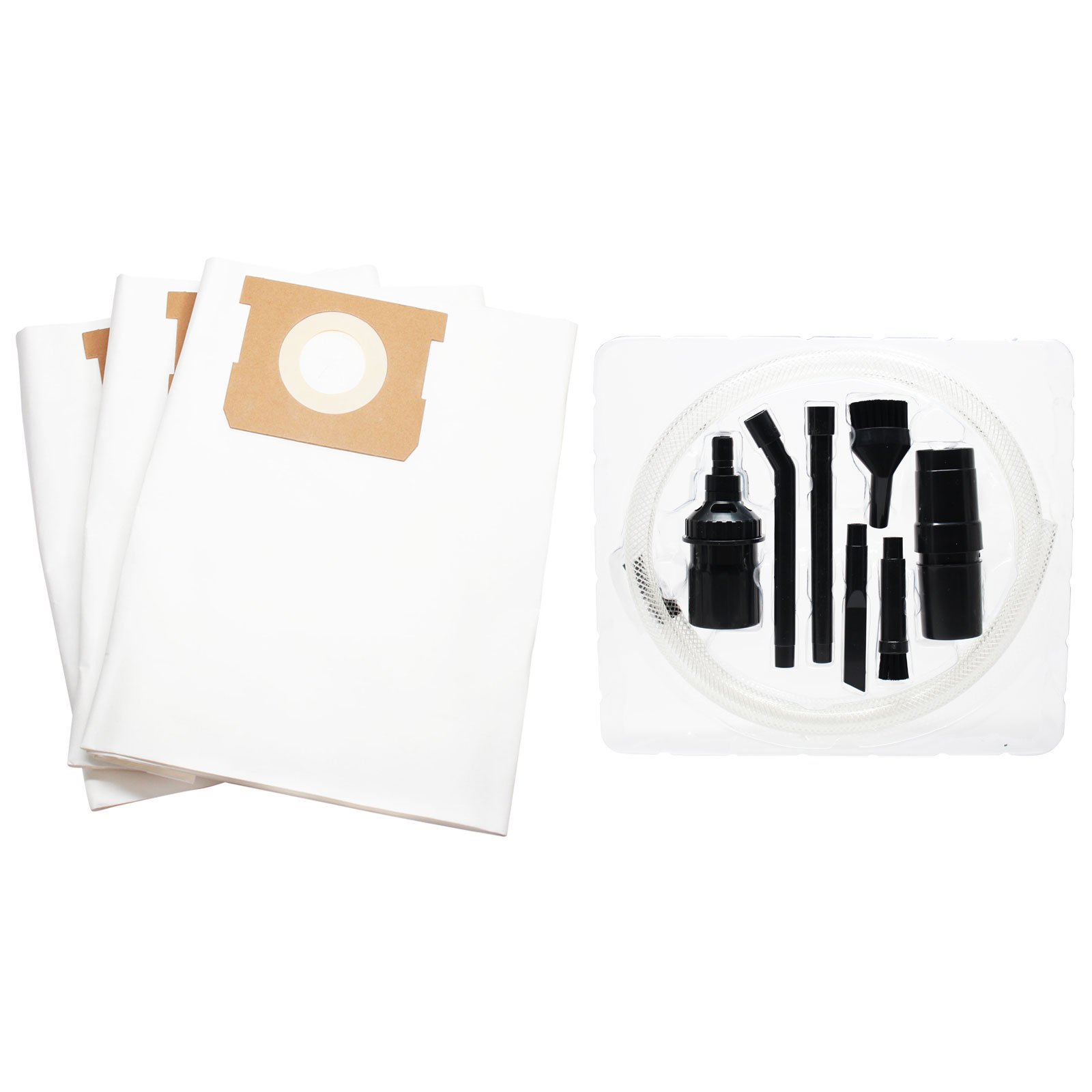 UpStart Battery 6 Replacement Vacuum Bags for Shop-VAC 90661 - 2-Pack (3 Bags per Pack) with 7-Piece Micro Vacuum Attachment Kit - Perfect for Home Cleaning, Car Detailing & Workshop Dust Collection