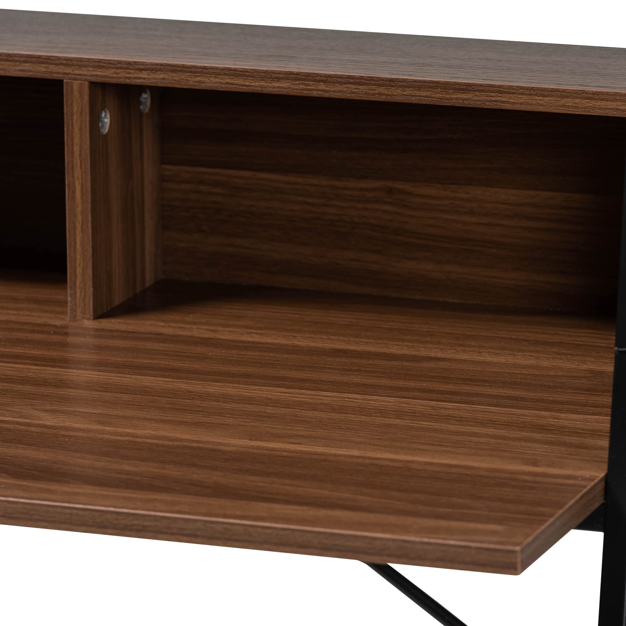 Baxton Studio Walnut Brown Desk for Home Office