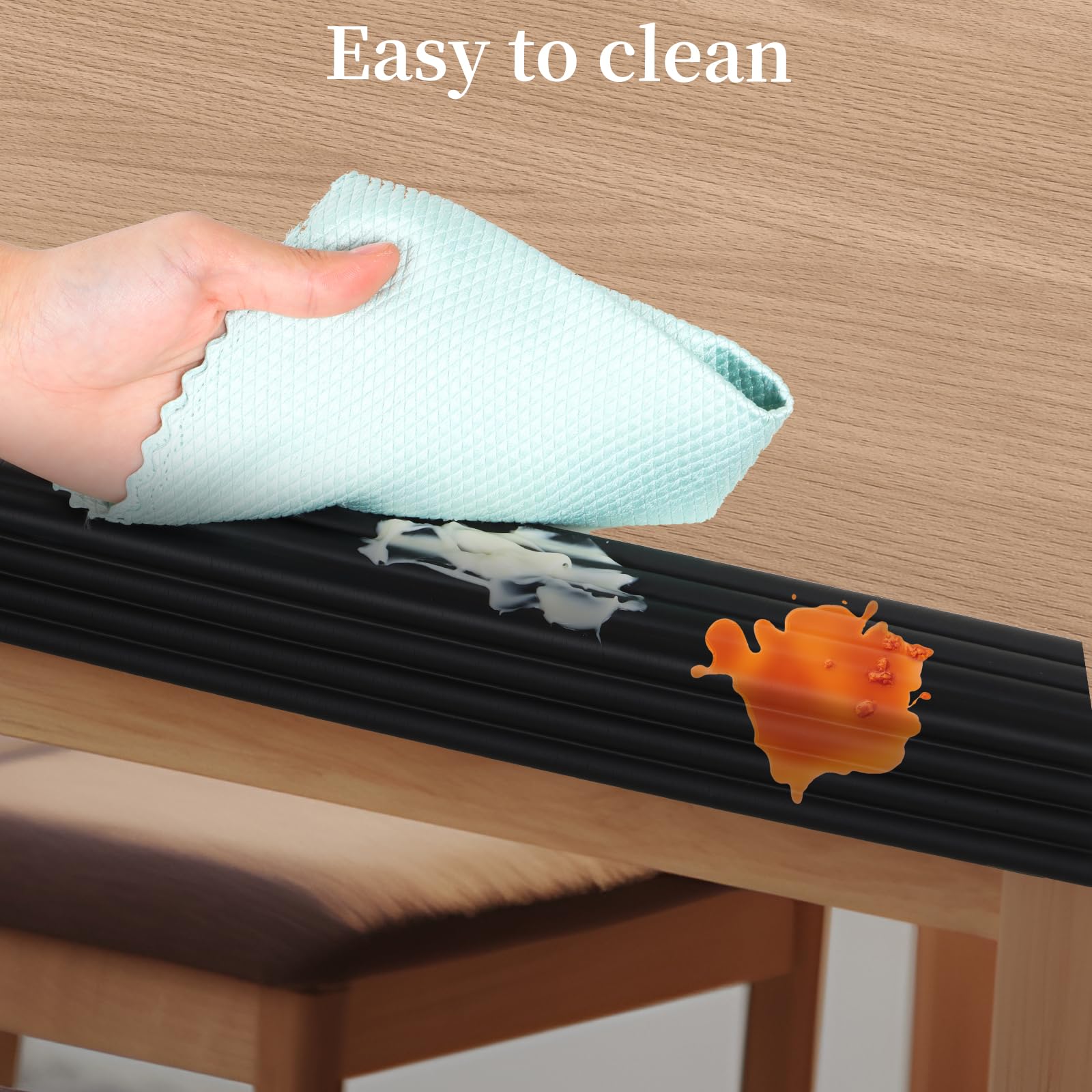 Baby Proofing Corner Protectors - Self-Adhesive Furniture Edge Guards for Tables, Desks & Fireplaces - Soft Widen Edge Bumper with Strong Adhesive (Black, 6.6ft) - Perfect for Childproofing Homes & Protecting Toddlers from Sharp Corners