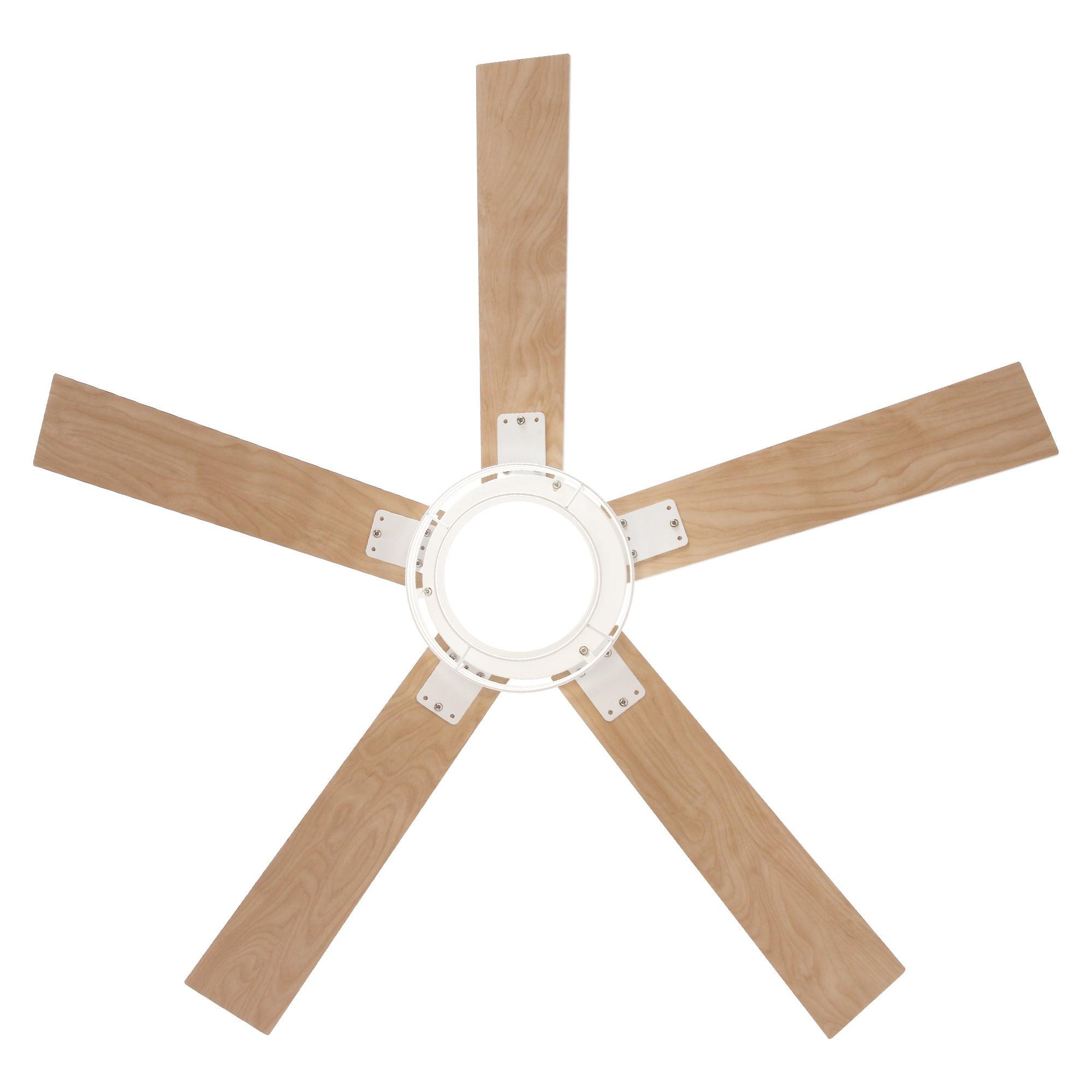 52 Inch Bernice DC Motor Industrial Ceiling Fan with LED Light and Remote Control - Perfect for Warehouses, Garages, and Large Spaces