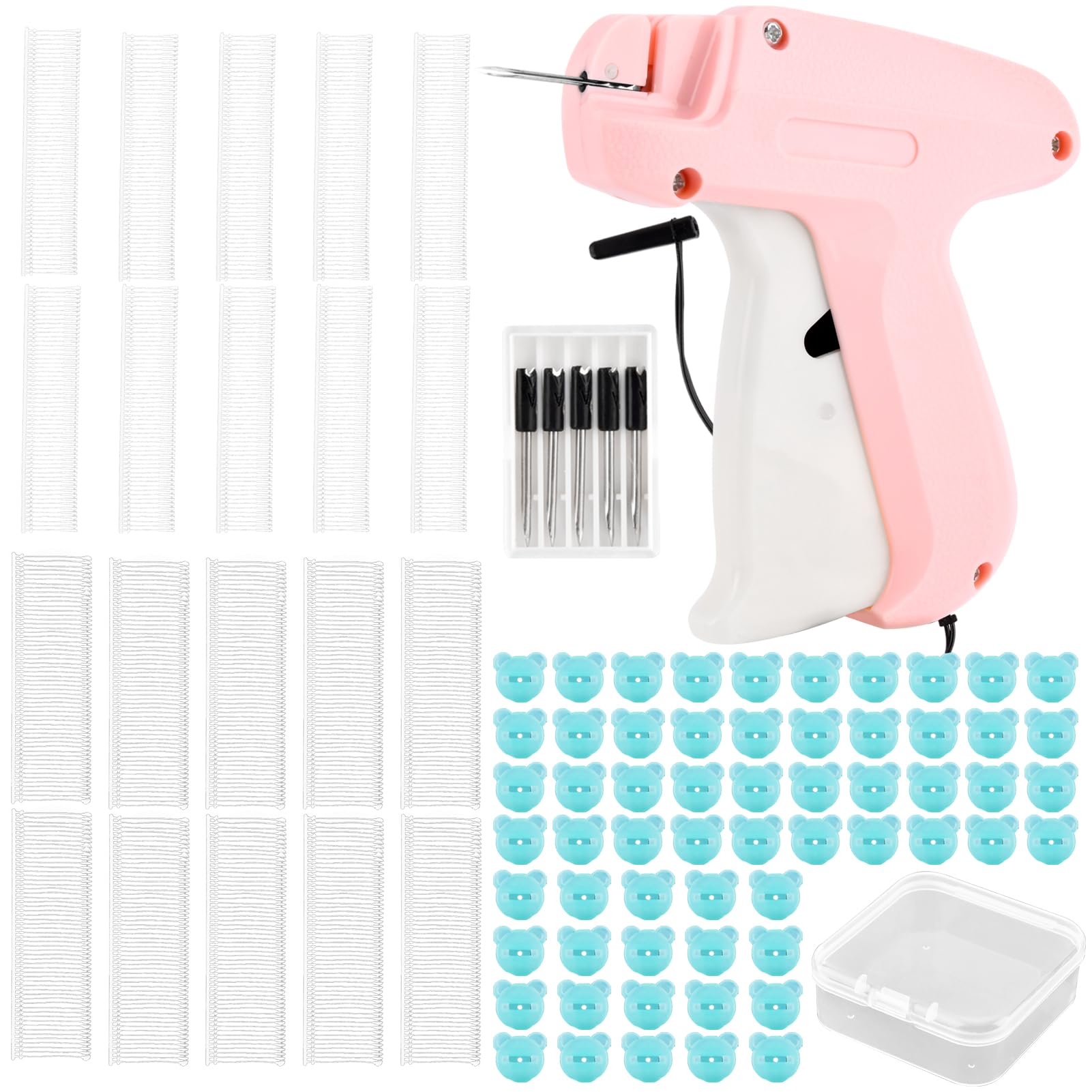 Micro Stitch Gun Kit - Speedy Handheld Tagging Gun for Clothes & Quilts | DIY Clothing Repair Tool with 10 Needles & 1100 Fasteners | Perfect for Garment Labels, Fabric Tags & Quick Home Repairs