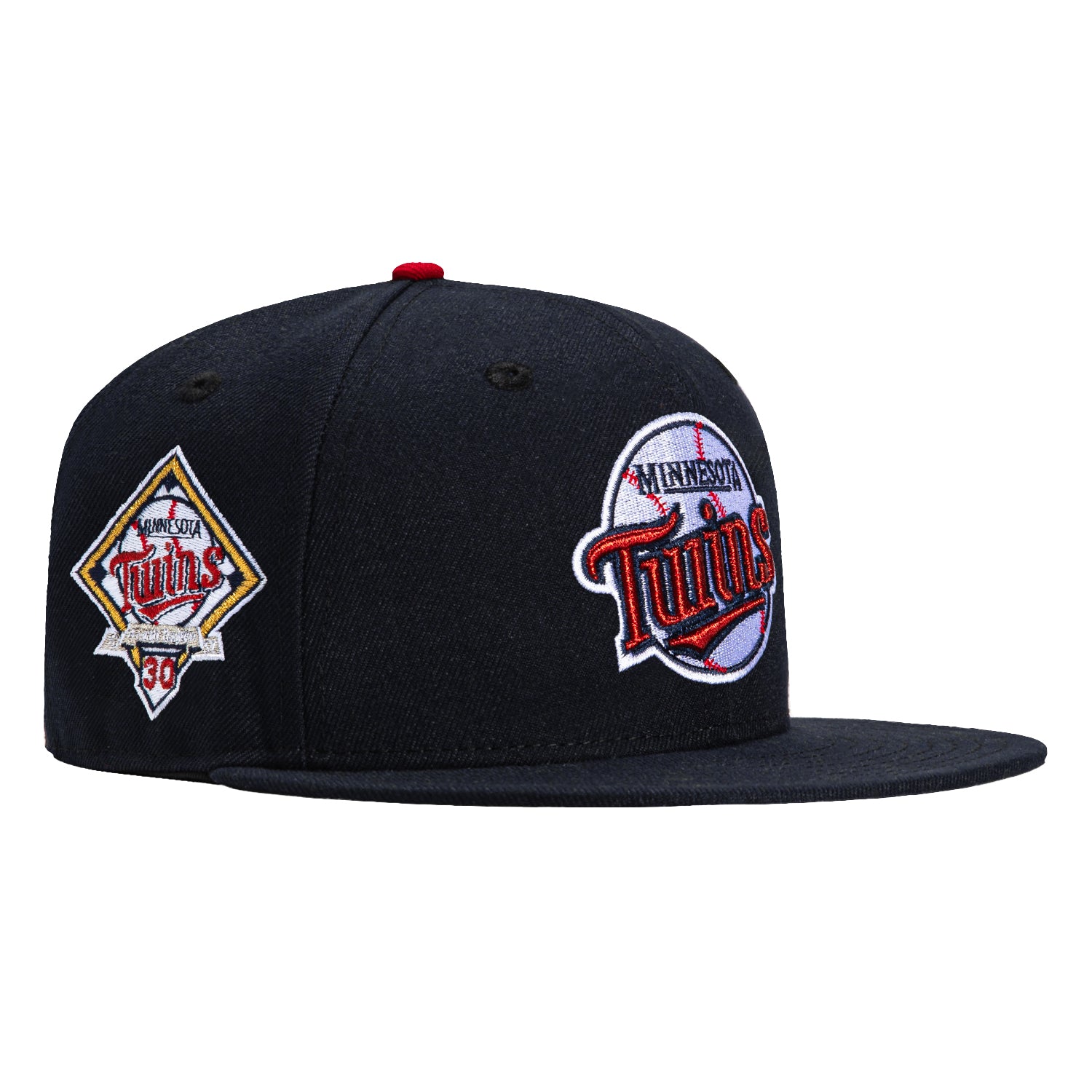 New Era 59Fifty Minnesota Twins 30th Anniversary Patch Logo Hat - Navy Blue Baseball Cap for Men & Women - Perfect for Games, Collecting & Everyday Wear