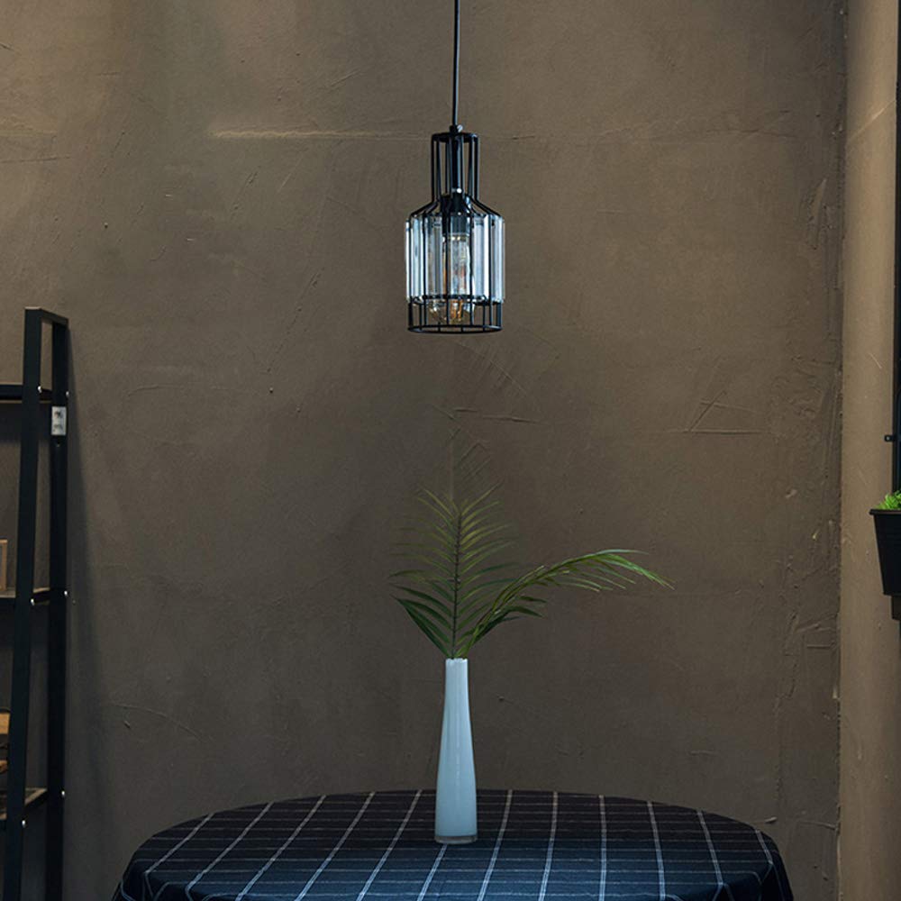 Dimmable Juno-Style Track Pendant Light - Modern Clear Crystal Shade, Industrial Vintage Design, Instant On for Kitchen Island - Customizable 3-Light Set | Perfect for Dining Rooms, Living Areas & Commercial Spaces