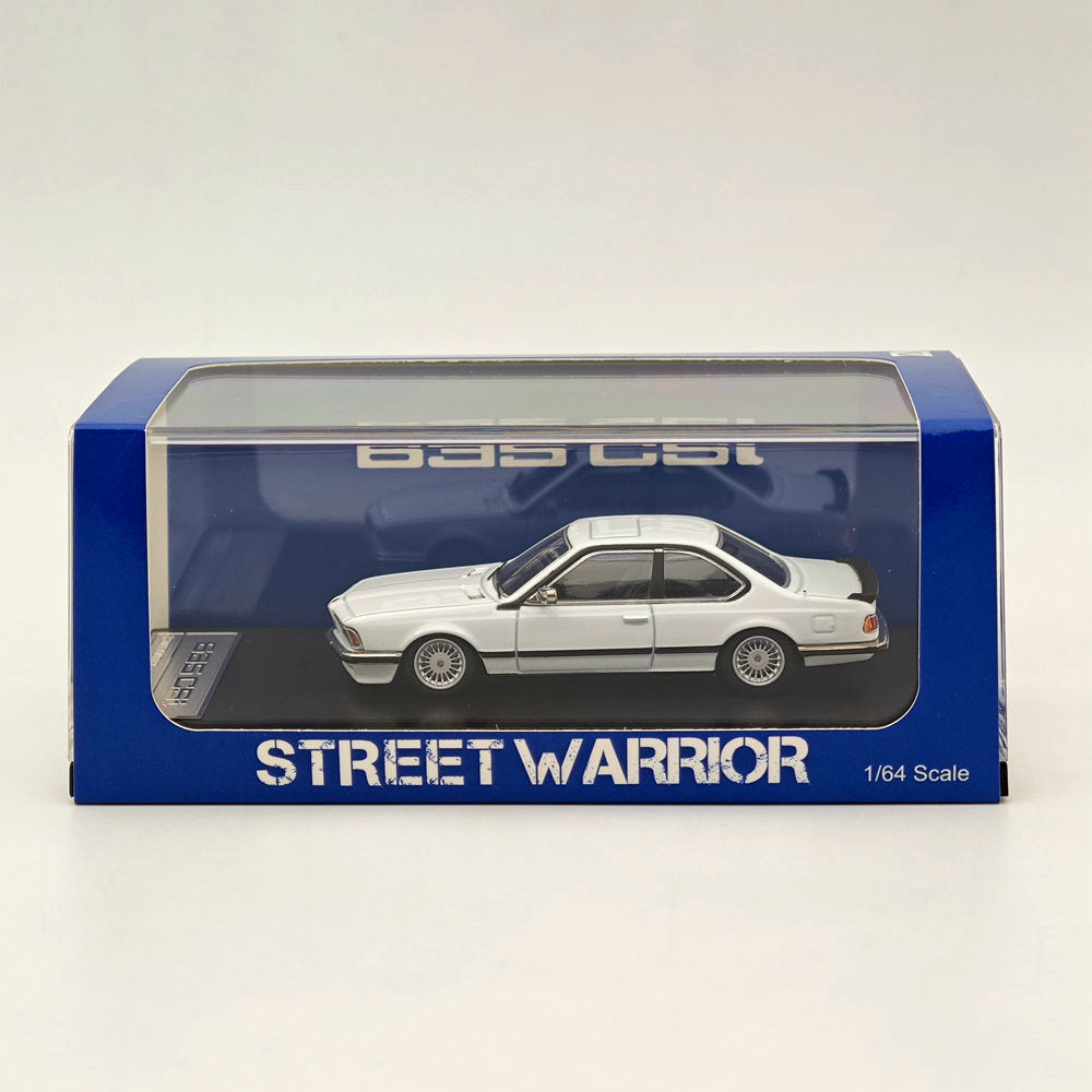 1/64 Scale BMW E24 635 CSI White Diecast Model Car - Street Warrior Series - Collectible Miniature Vehicle for Display, Racing Games & Car Enthusiasts