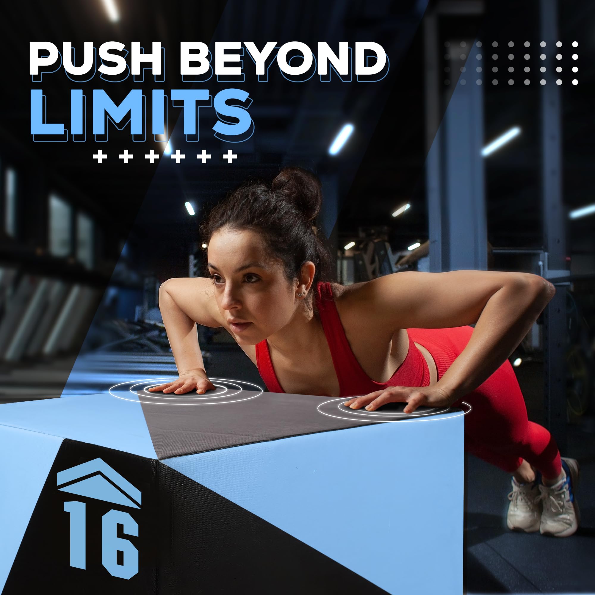Yes4All 3-in-1 Adjustable Foam Plyometric Jump Box for CrossFit, HIIT & Strength Training - Durable Exercise Plyo Box for Home Gym & Outdoor Workouts - Perfect for Box Jumps, Step-Ups & Fitness Conditioning