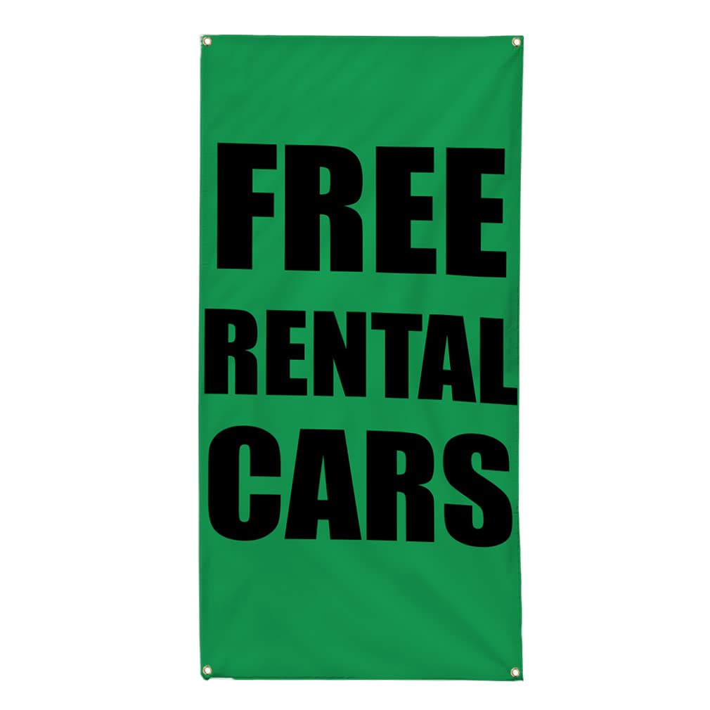 Custom Vertical Vinyl Banner - 96x48 Inches, 8 Grommets, Weatherproof for Outdoor Use | Business, Yard Signs, Industrial & Rental Car Advertising | Multiple Sizes Available for Events, Trade Shows & Store Promotions