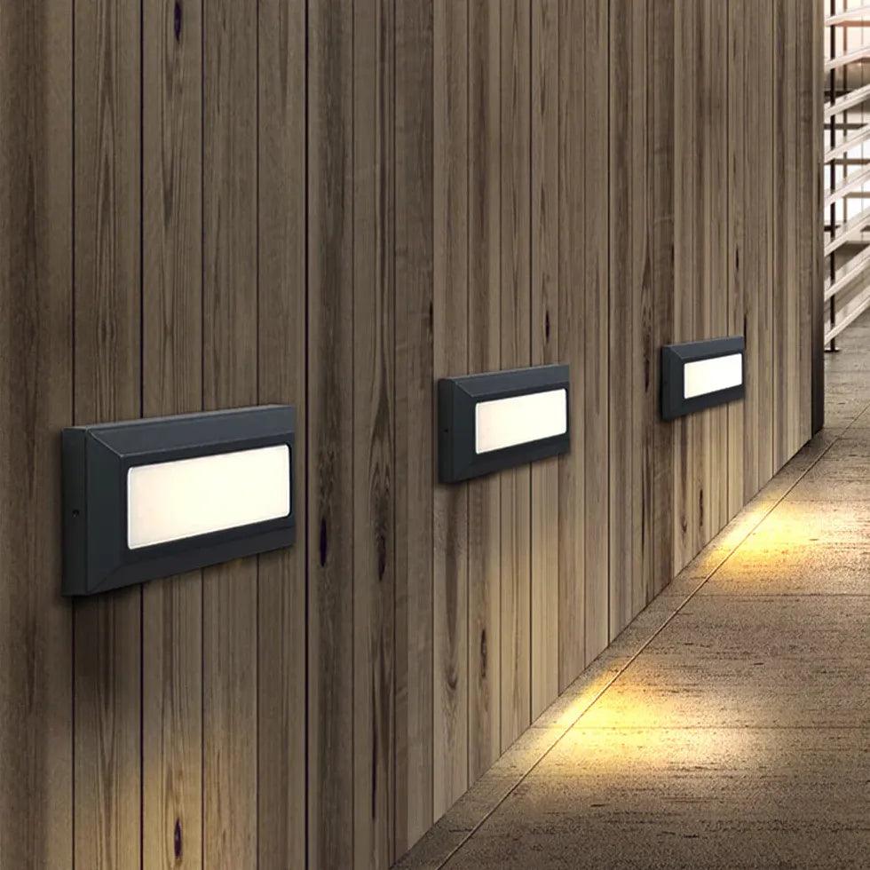 Modern Rectangular Step Brick Lights - Outdoor LED Pathway Lighting for Garden, Stairs, and Walkways - Waterproof & Energy Efficient