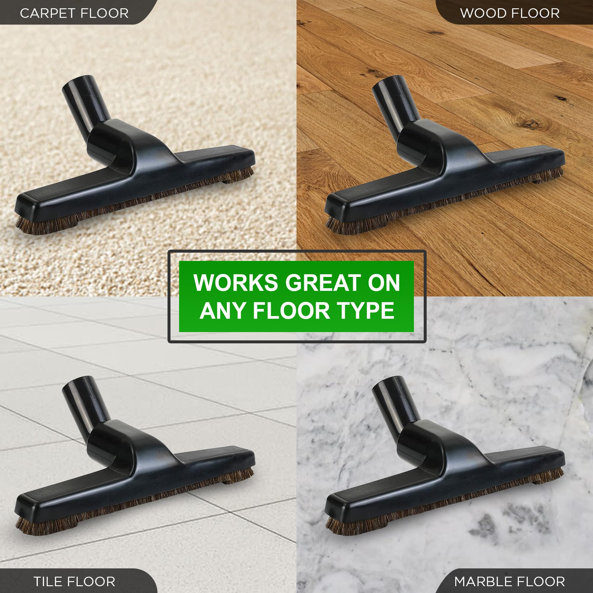 Upgraded Universal Vacuum Floor Brush - 10