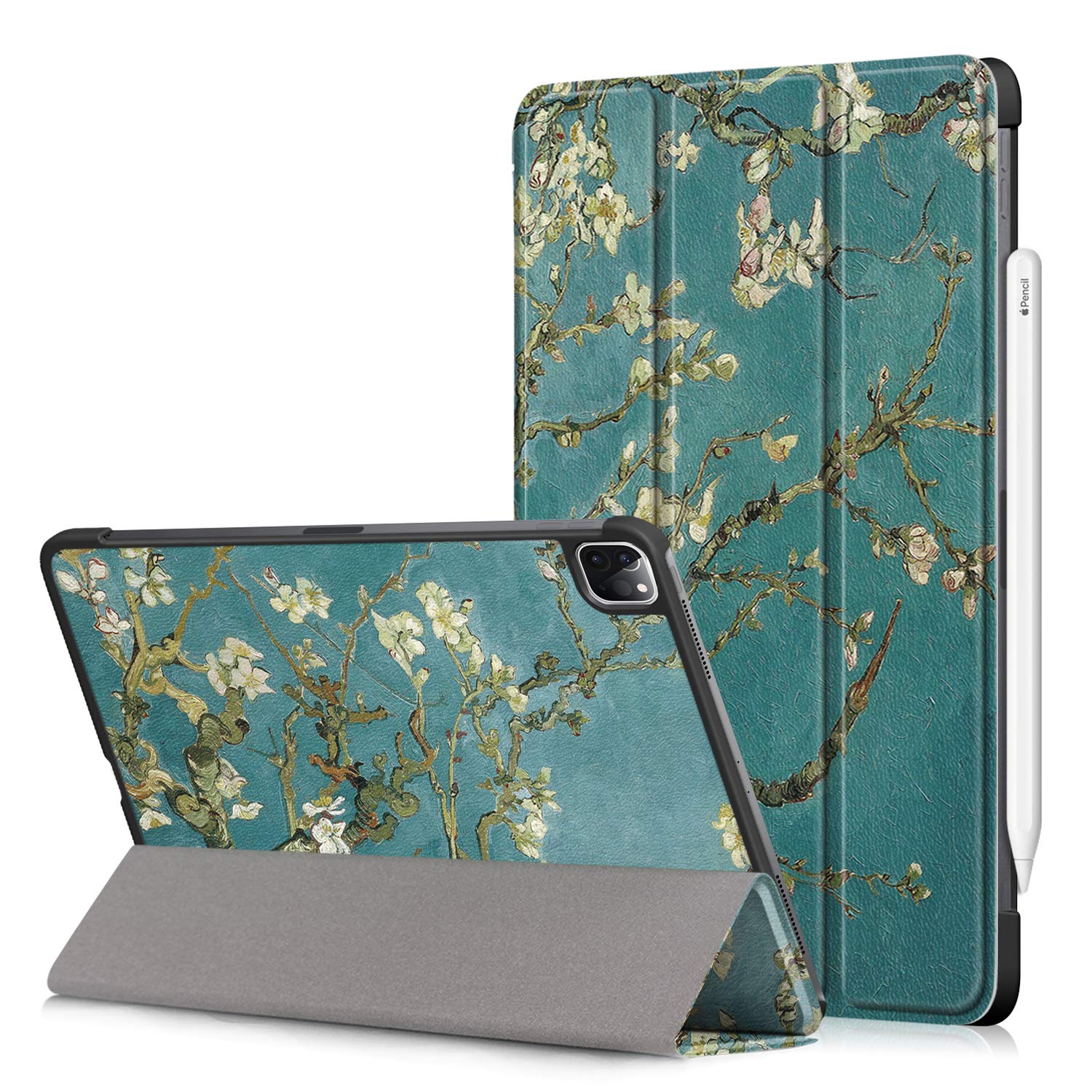 Slim Lightweight Trifold Stand Case for iPad Pro 11 2021/2020 (3rd/2nd Gen) with Auto Sleep/Wake & Apple Pencil Charging - Blossom Pink Protective Cover | Perfect for Work, Travel & Home Use