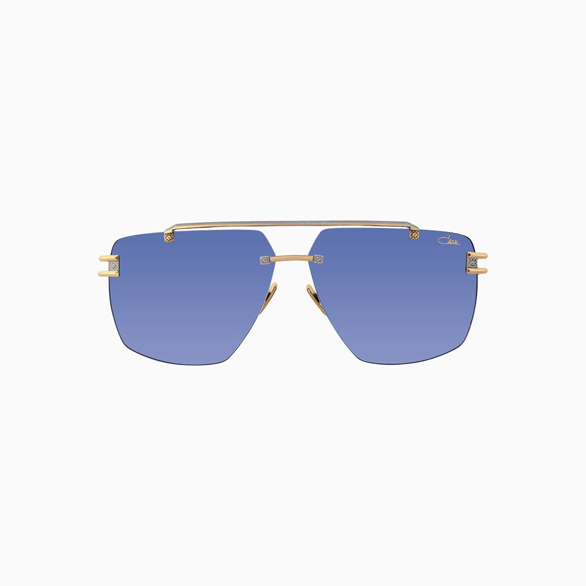 Cazal 9107 Gold & Silver Aviator Sunglasses for Men & Women - UV Protection, Retro Style, Luxury Fashion Shades for Outdoor, Driving & Travel