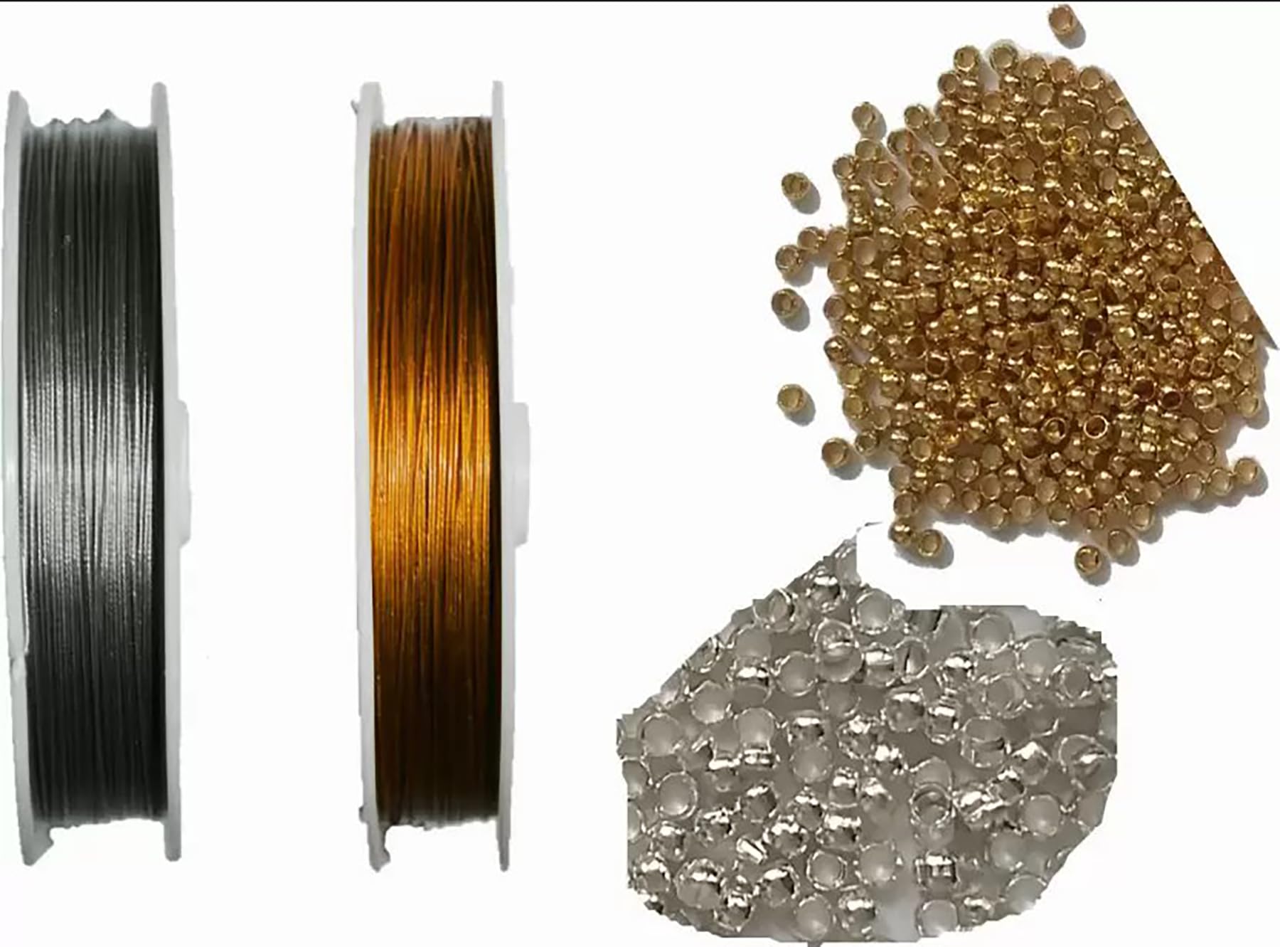 BestUBuy Jewelry Making Gear Wire & Gear Lock - Silver & Gold for DIY Bracelets, Necklaces & Craft Projects