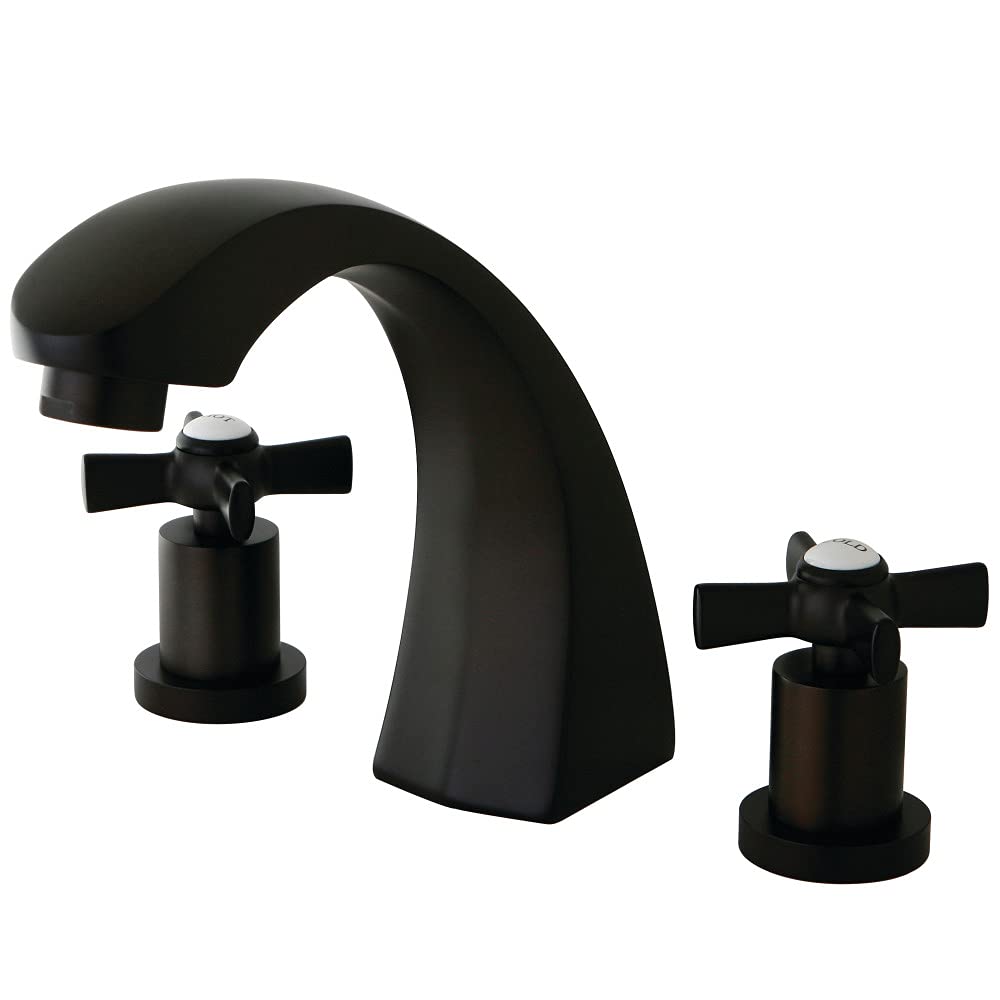 KINGSTON BRASS KS4365ZX Millennium Roman Tub Faucet - Oil Rubbed Bronze Finish - Freestanding Bathtub Filler for Luxury Bathrooms & Spa Retreats