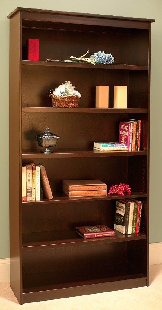 Amish Open Bookcase 18 Inch Wide - Solid Wood Bookshelf for Living Room, Bedroom & Office Storage