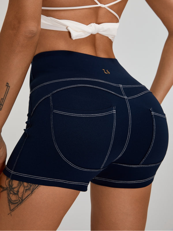ZASUWA Women's Sexy High Waist Denim Shorts with Pockets - Quick Dry Comfortable Summer Shorts for Casual Wear, Beach, and Outdoor Activities