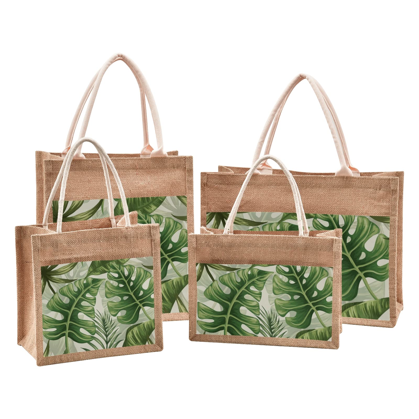 Sinestour Eco-Friendly Jute Tote Bag with Handles - Natural Burlap Beach Bag for Women | Perfect for Shopping, Groceries & Beach Outings