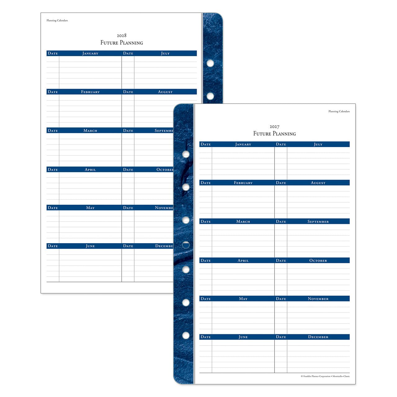 FranklinCovey Monticello One Page Per Day Ring-Bound Planner - Classic Style, July 2025 to June 2026 | Daily Organizer for Work, School & Personal Productivity | Perfect for Professionals, Students & Goal Tracking
