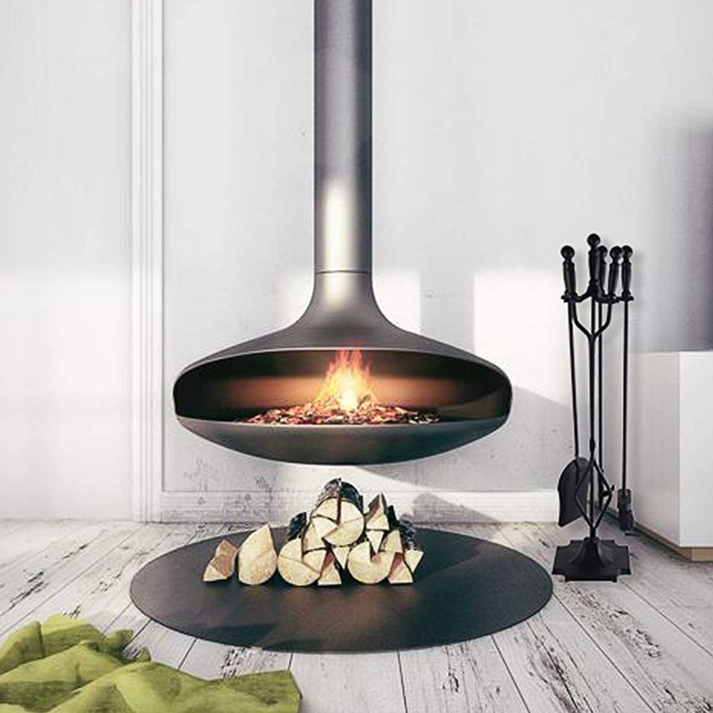 5-Piece Fireplace Tool Set with Sturdy Handles - Modern Fireplace Accessories for Indoor & Outdoor Use - Perfect for Fireplace, Chimney, Stove, Fire Pit - Ideal for Home Heating, Camping & Backyard Gatherings
