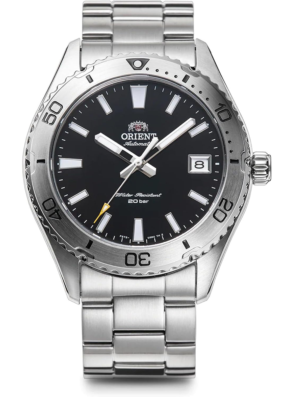 Orient Mako Mechanical Sports Watch RN AC0Q01B JDM - Durable Dive Watch for Men, 200M Water Resistant, Stainless Steel Case - Perfect for Scuba Diving, Swimming & Outdoor Adventures