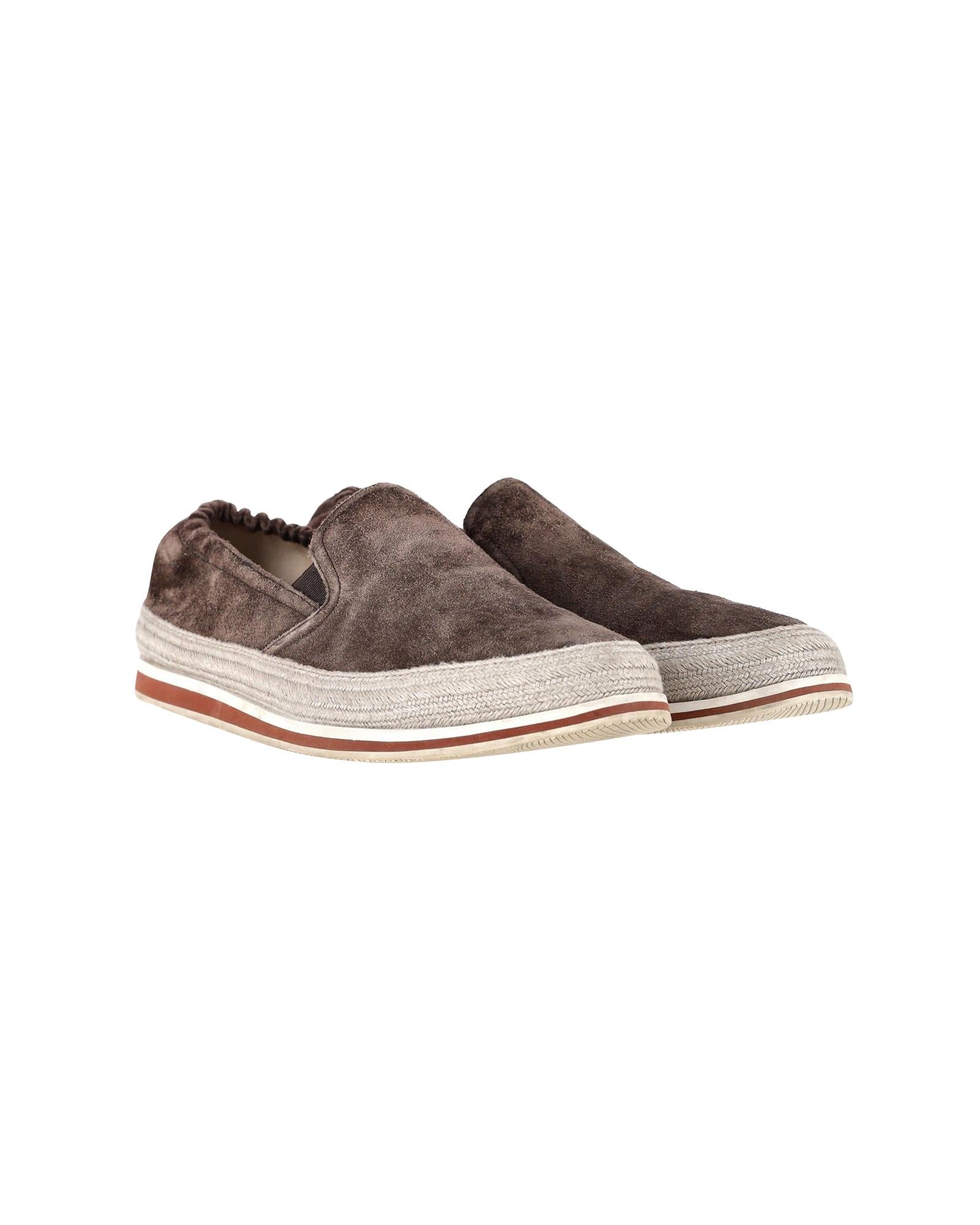 Brown Suede Espadrille Sneakers for Women - Comfortable Casual Shoes with Rubber Sole | Perfect for Walking, Travel & Everyday Wear