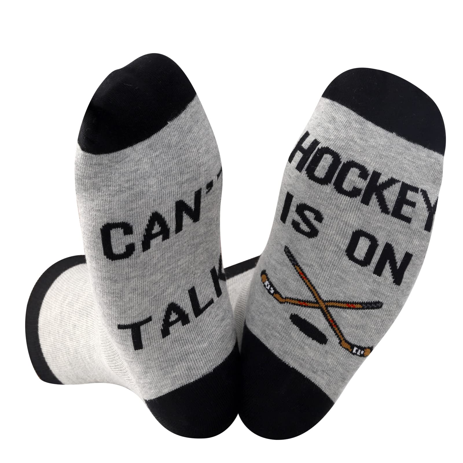 Hockey Lover Gift - Funny Hockey Socks for Fans | Perfect Hockey Birthday Present & Sports Enthusiast Accessories | Great for Game Days, Training & Hockey Themed Parties